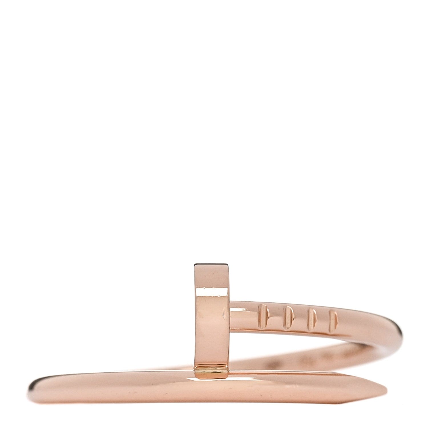 Cartier 18K Pink Gold Small Juste Un Clou Ring 55 7.25
