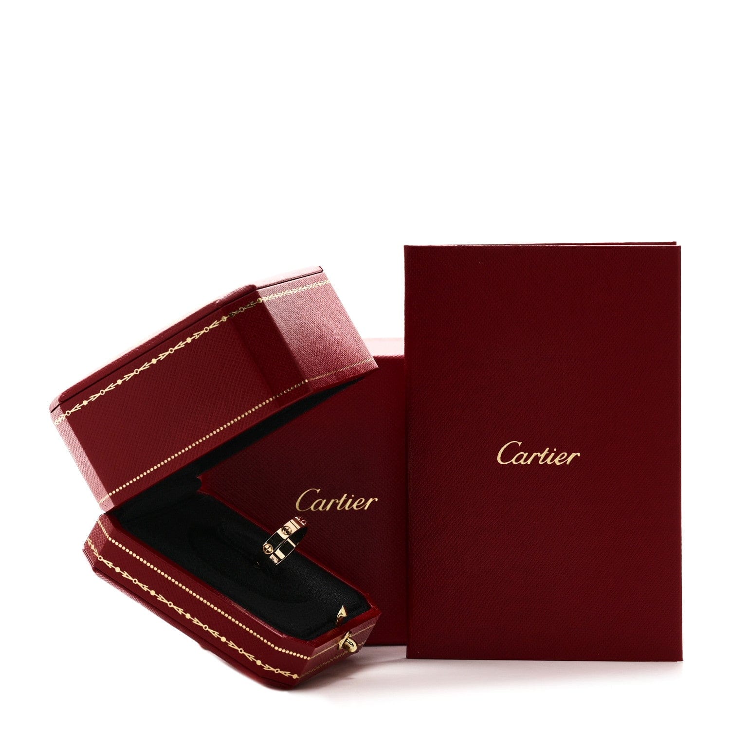 Cartier 18K Yellow Gold 3.5 mm LOVE Wedding Band Ring 56 7.5