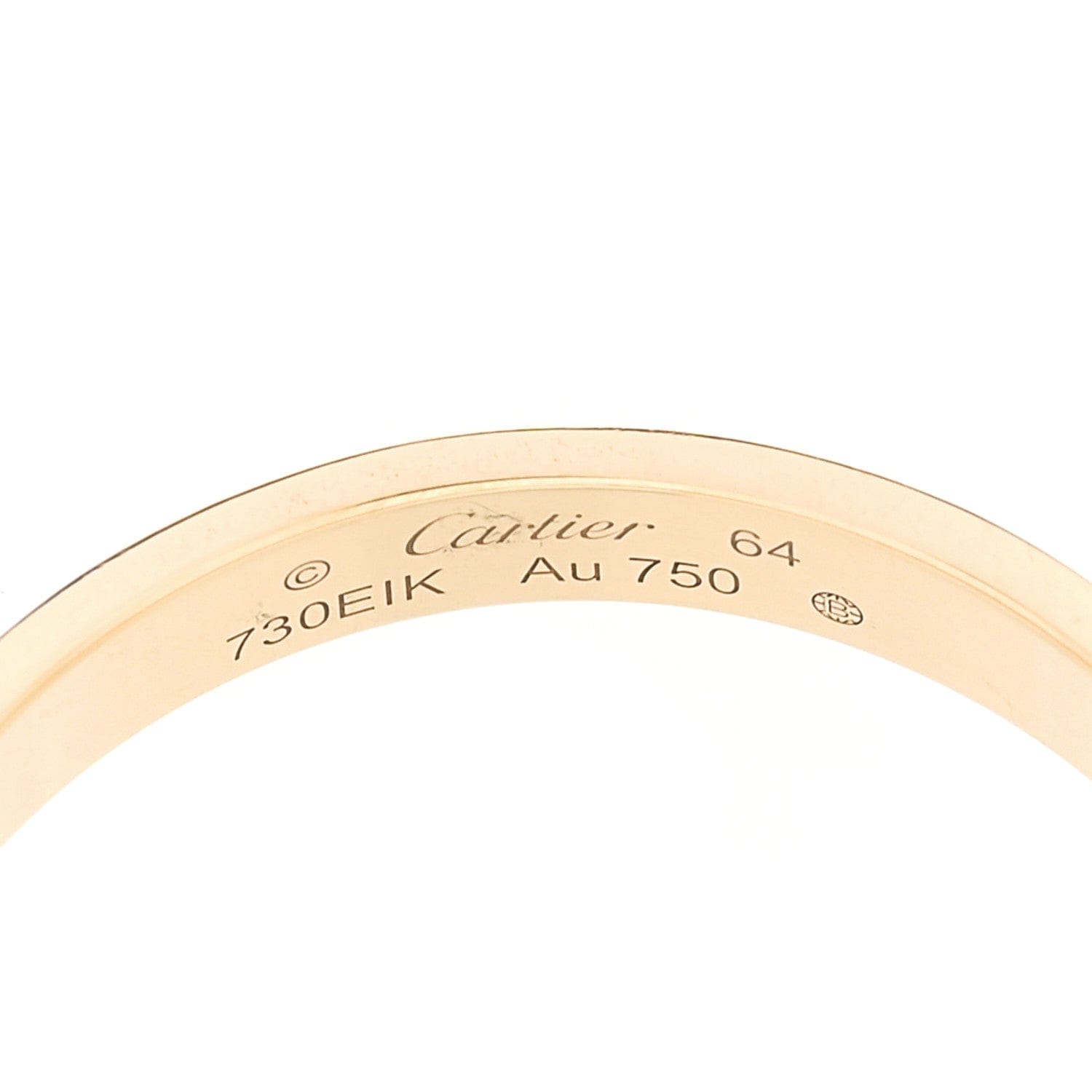 Cartier 18K Yellow Gold 3.5 mm LOVE Wedding Band Ring 64 10.75