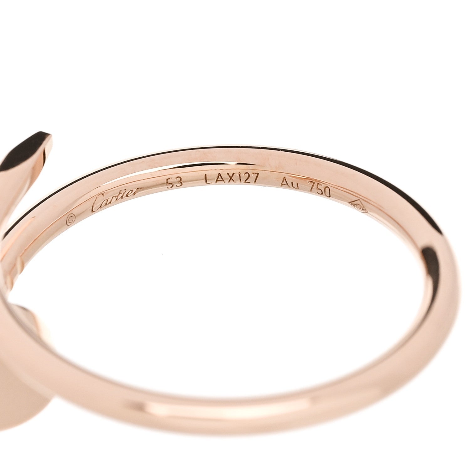Cartier 18K Pink Gold Small Juste Un Clou Ring 53 6.25