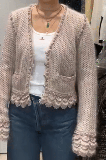 Chanel sparkle cardigan 42 FT417