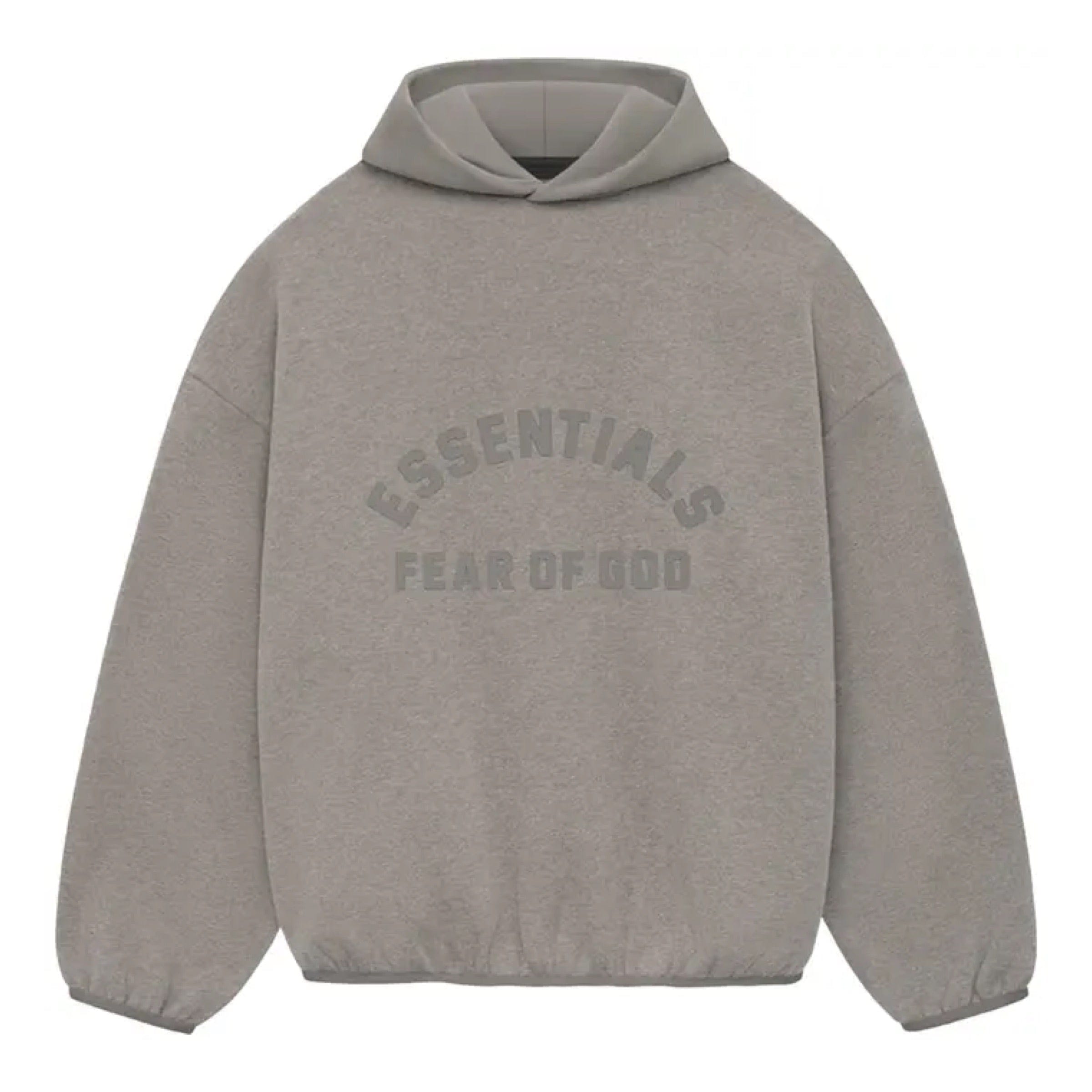Fear of God ESSENTIALS Nylon Fleece Hoodie - Heather Grey/Dust (SS24)