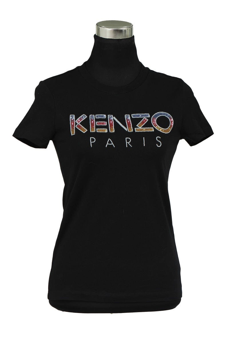 Kenzo Xs Multicolor Sequins Logo T - Shirt