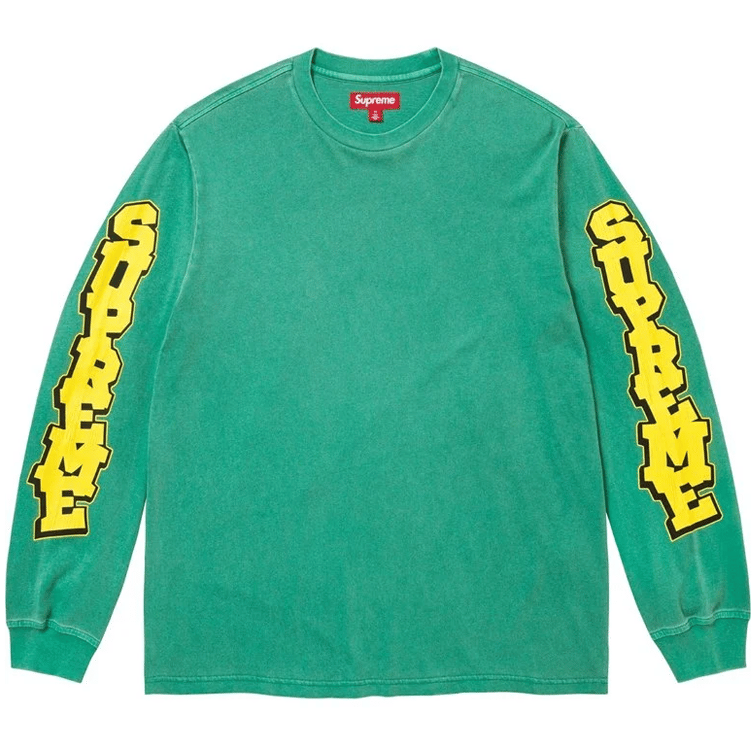 Supreme Cracked Sleeve L/S Top Green