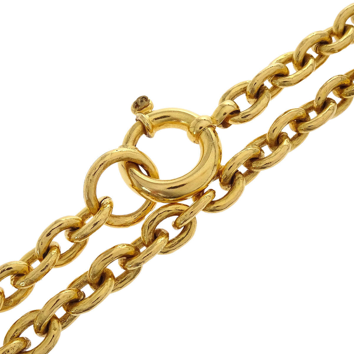 Chanel Triple CC Pendant Necklace Gold 94A