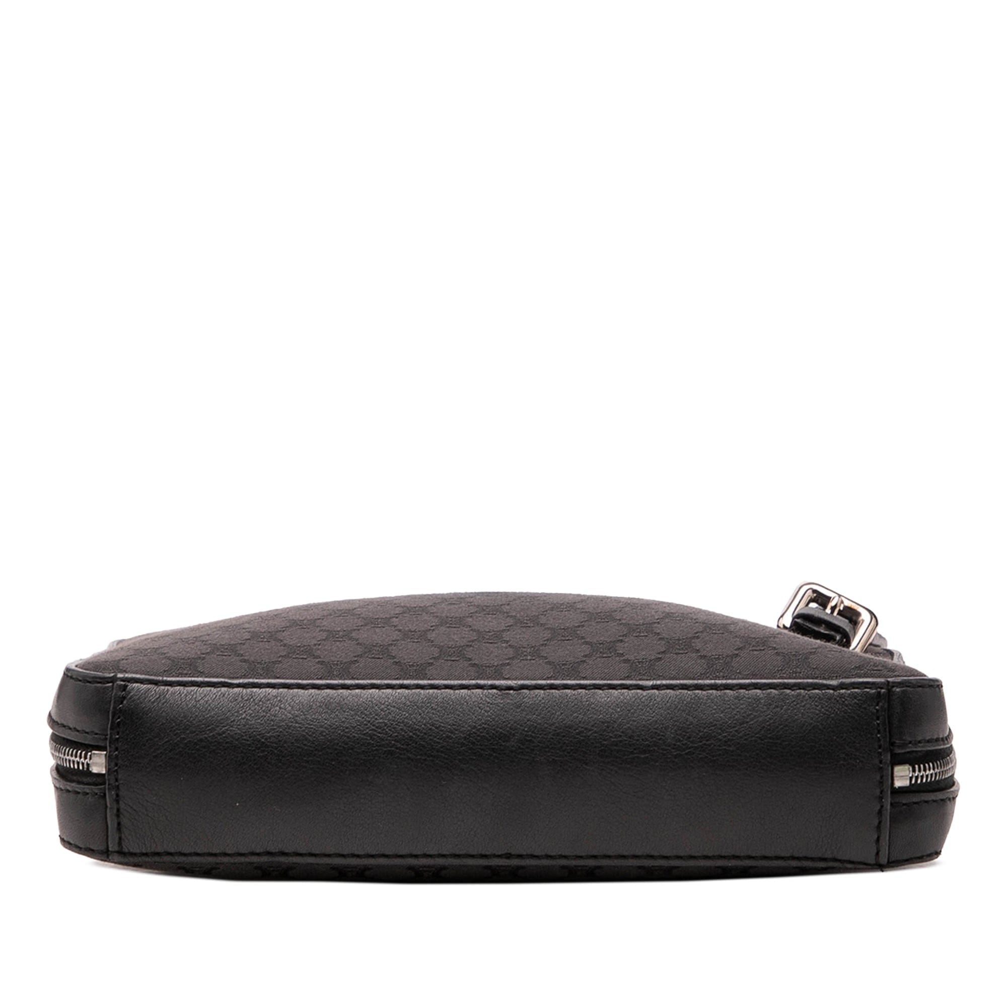 Celine Leather Trimmed Macadam Canvas Messenger Bag