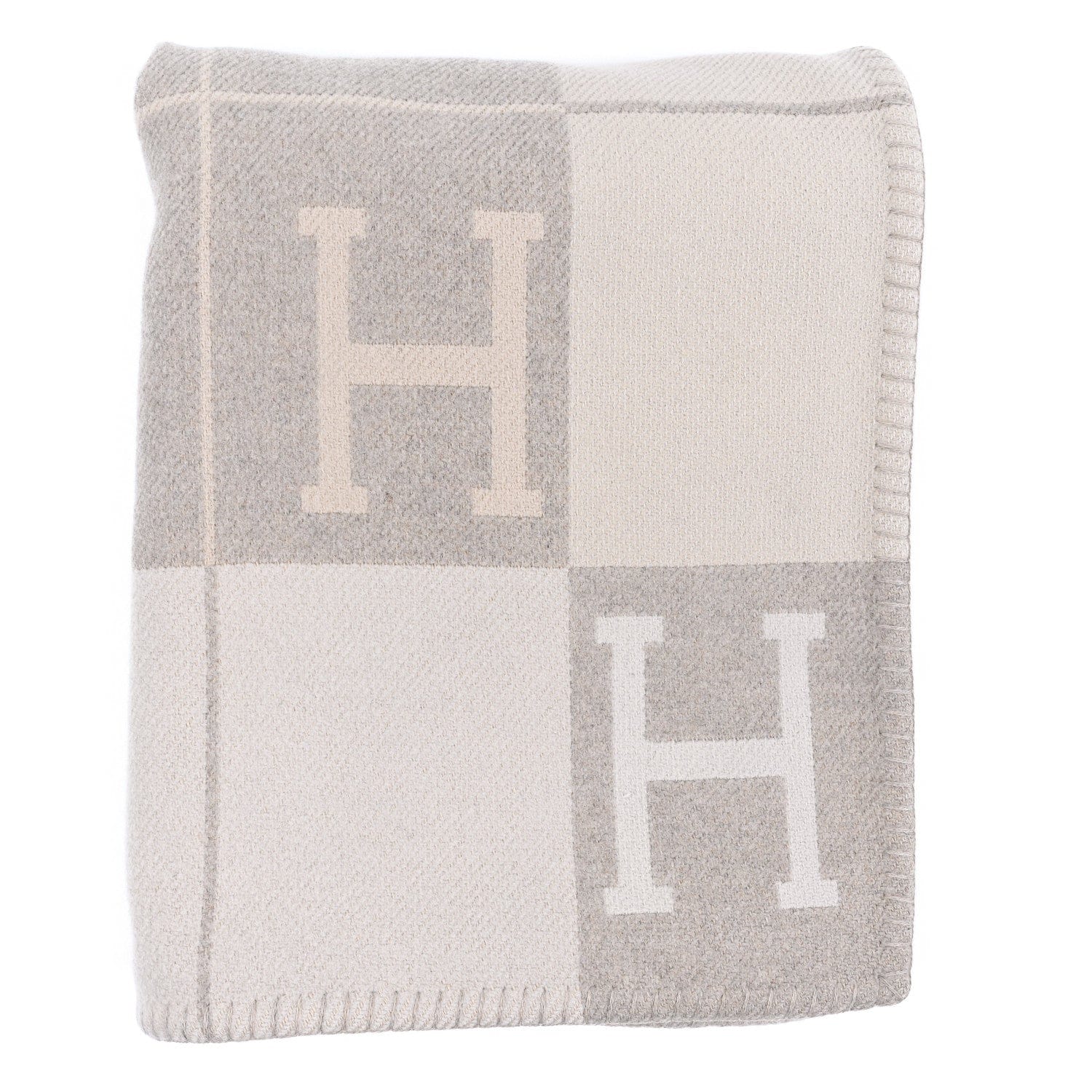 Hermes Wool Cashmere Avalon III Blanket Coco Camomille