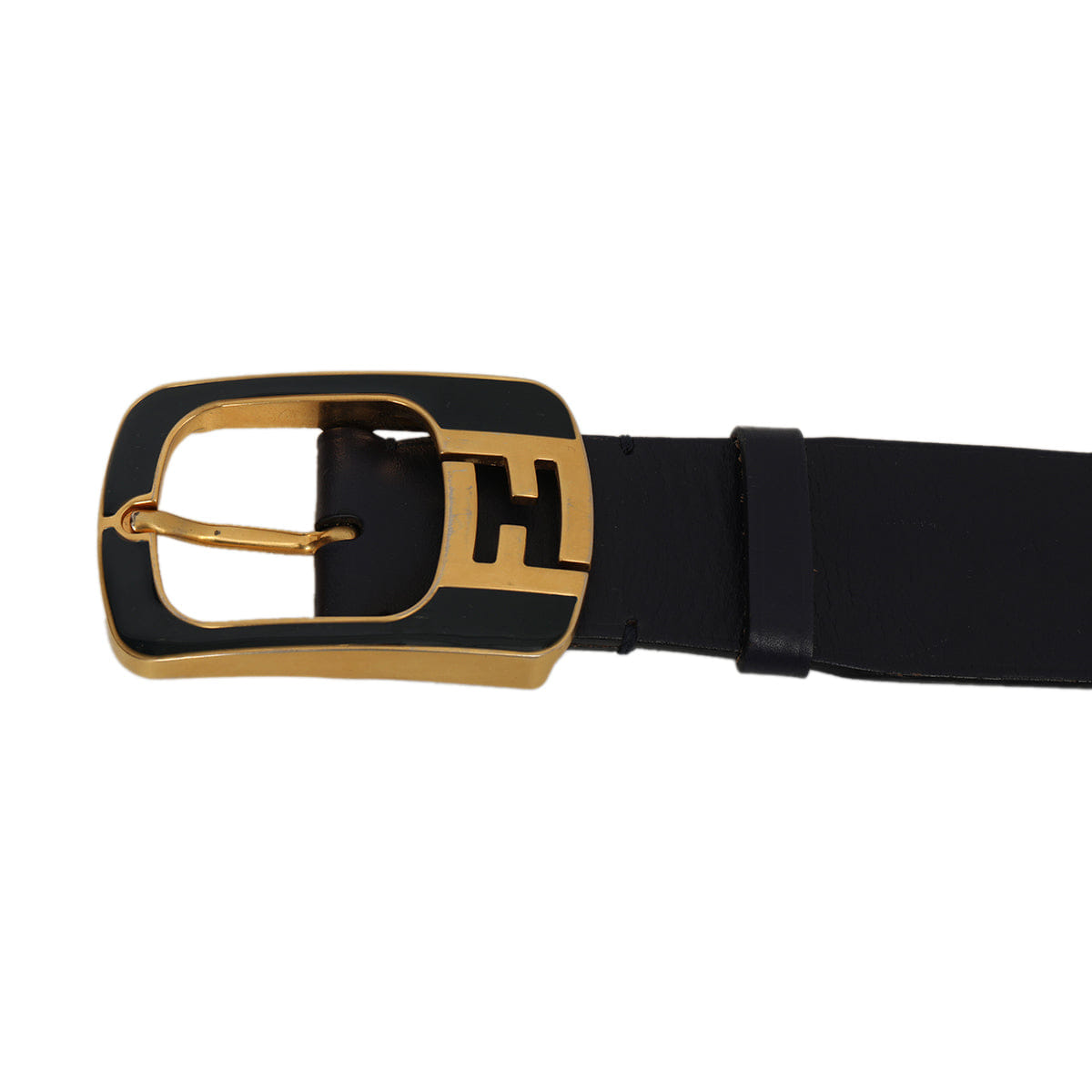 Fendi FF logo buckle Leather Belt Size: 34/85