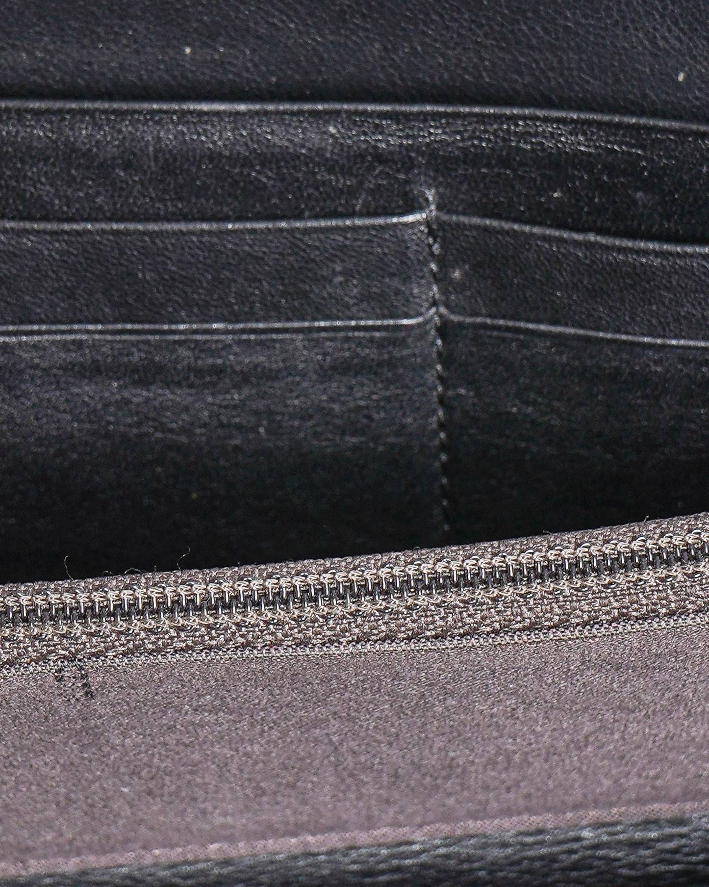 Fendi Bicolor Leopard Print Zip Around Wallet