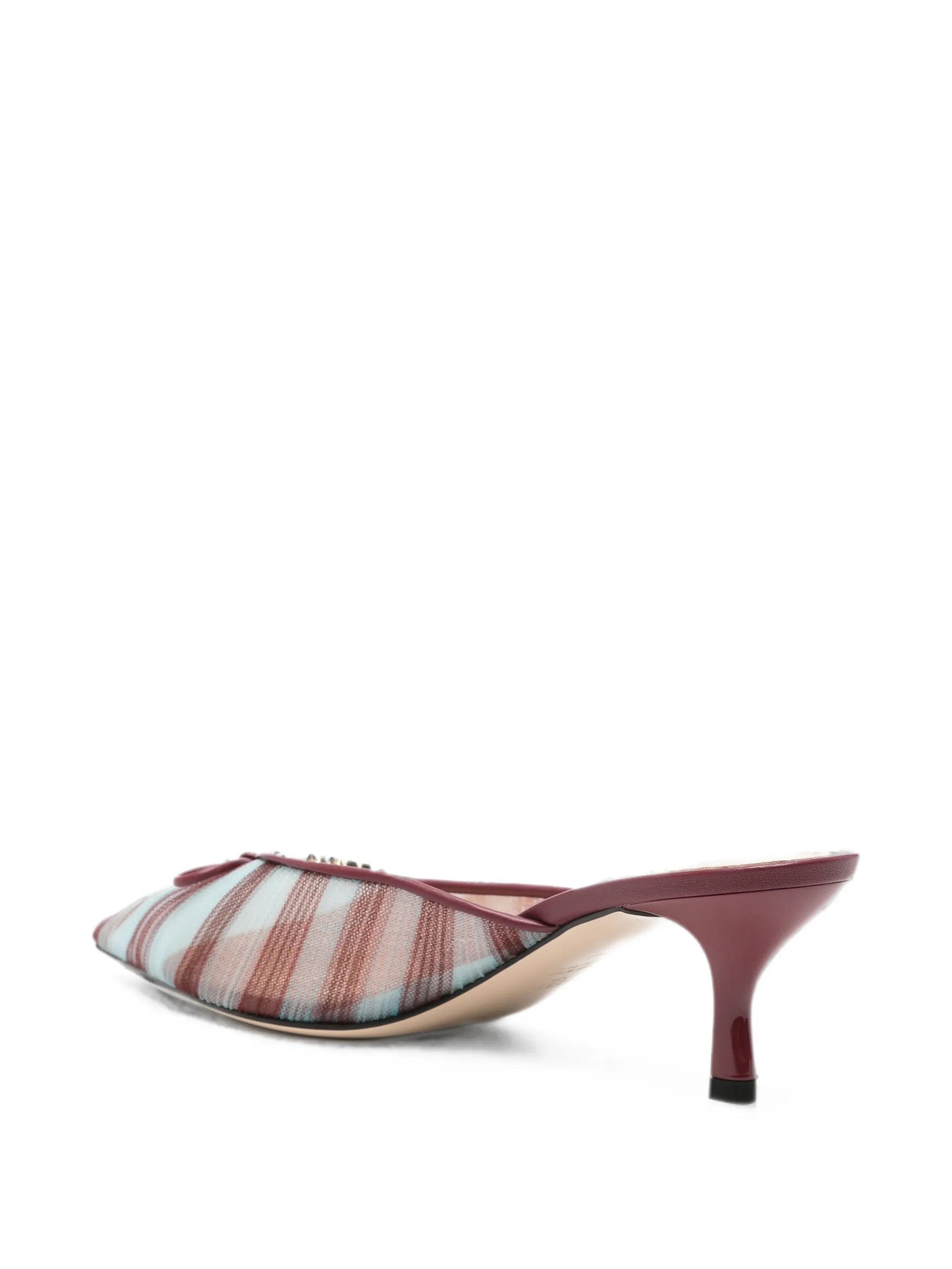 Fendi tulle striped mules