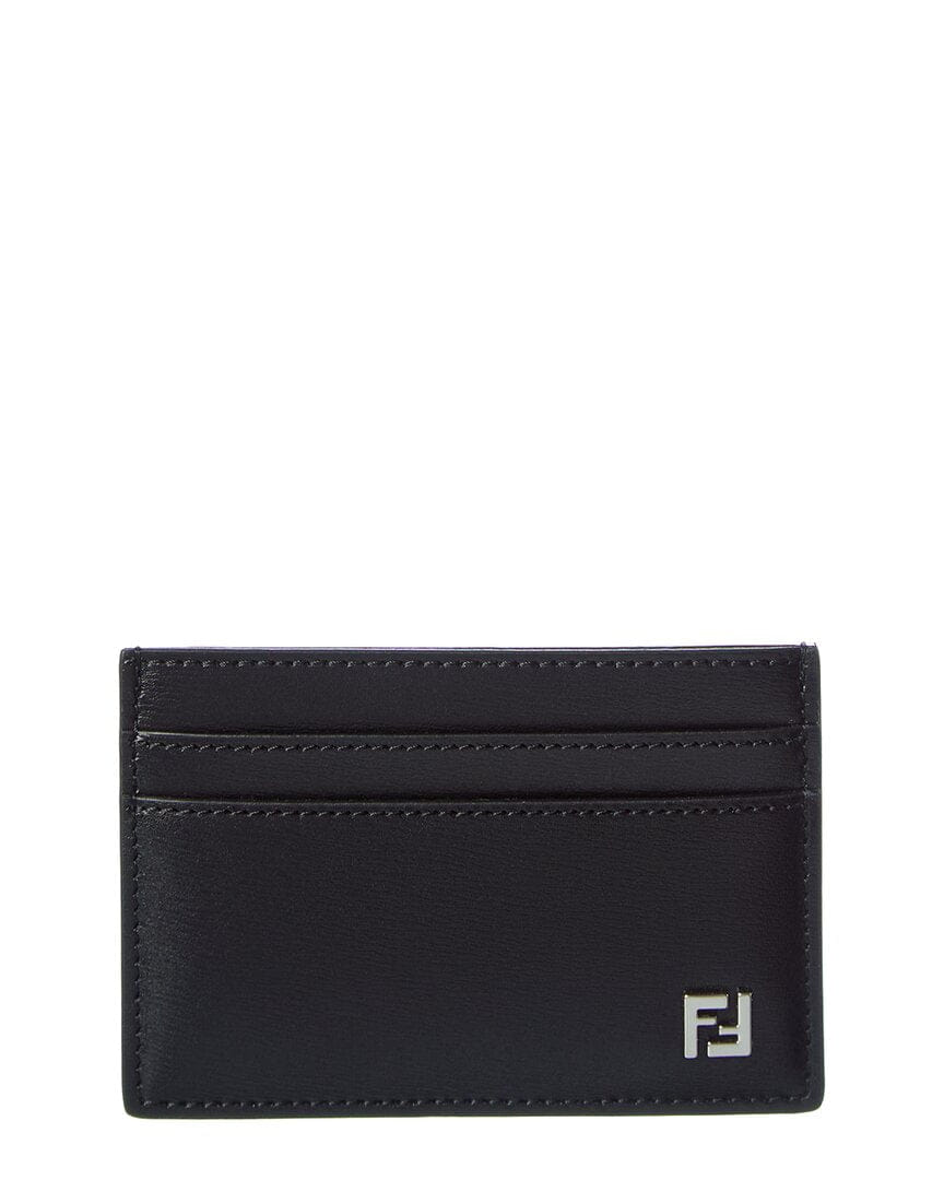 Fendi Ff Squared Leather Card Holder