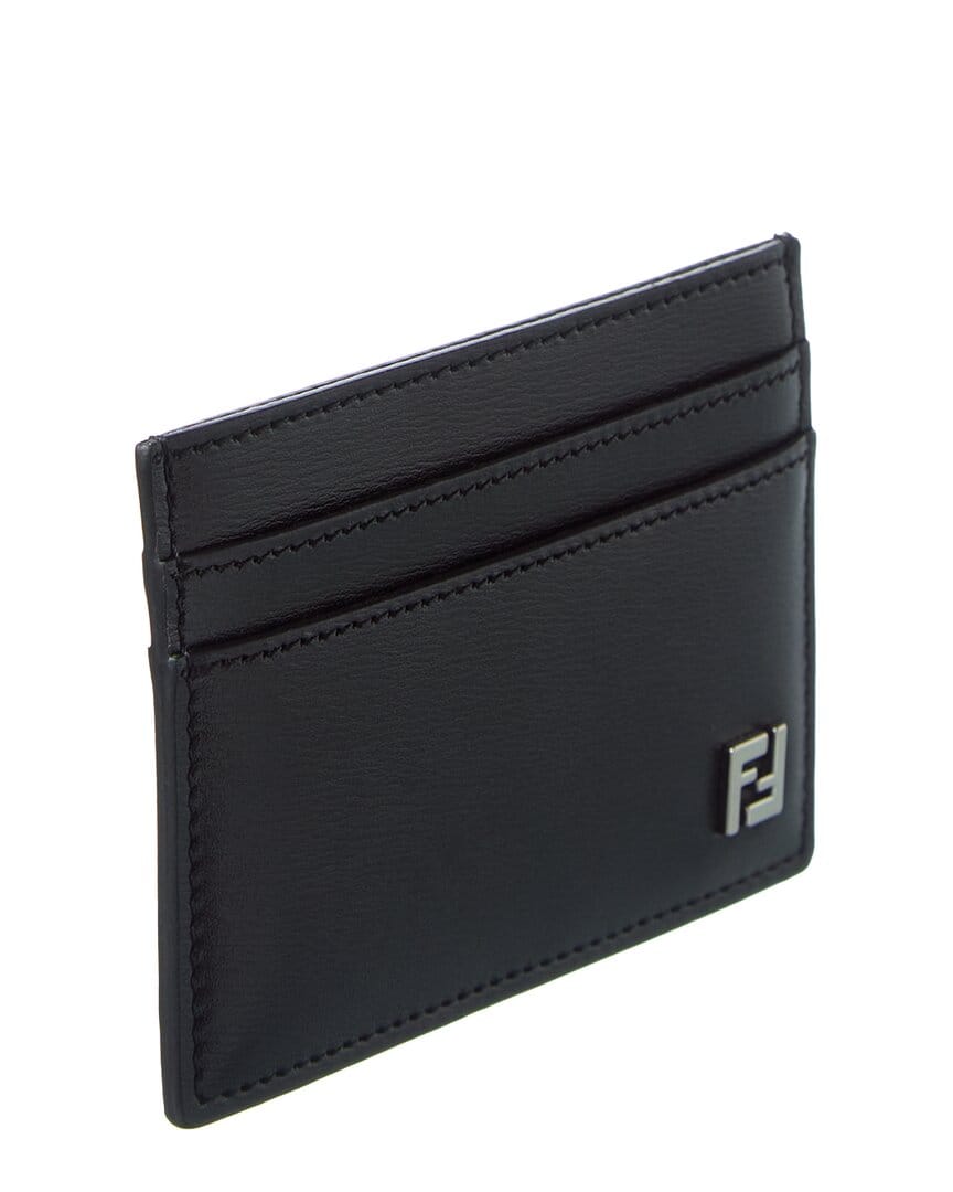 Fendi Ff Squared Leather Card Holder