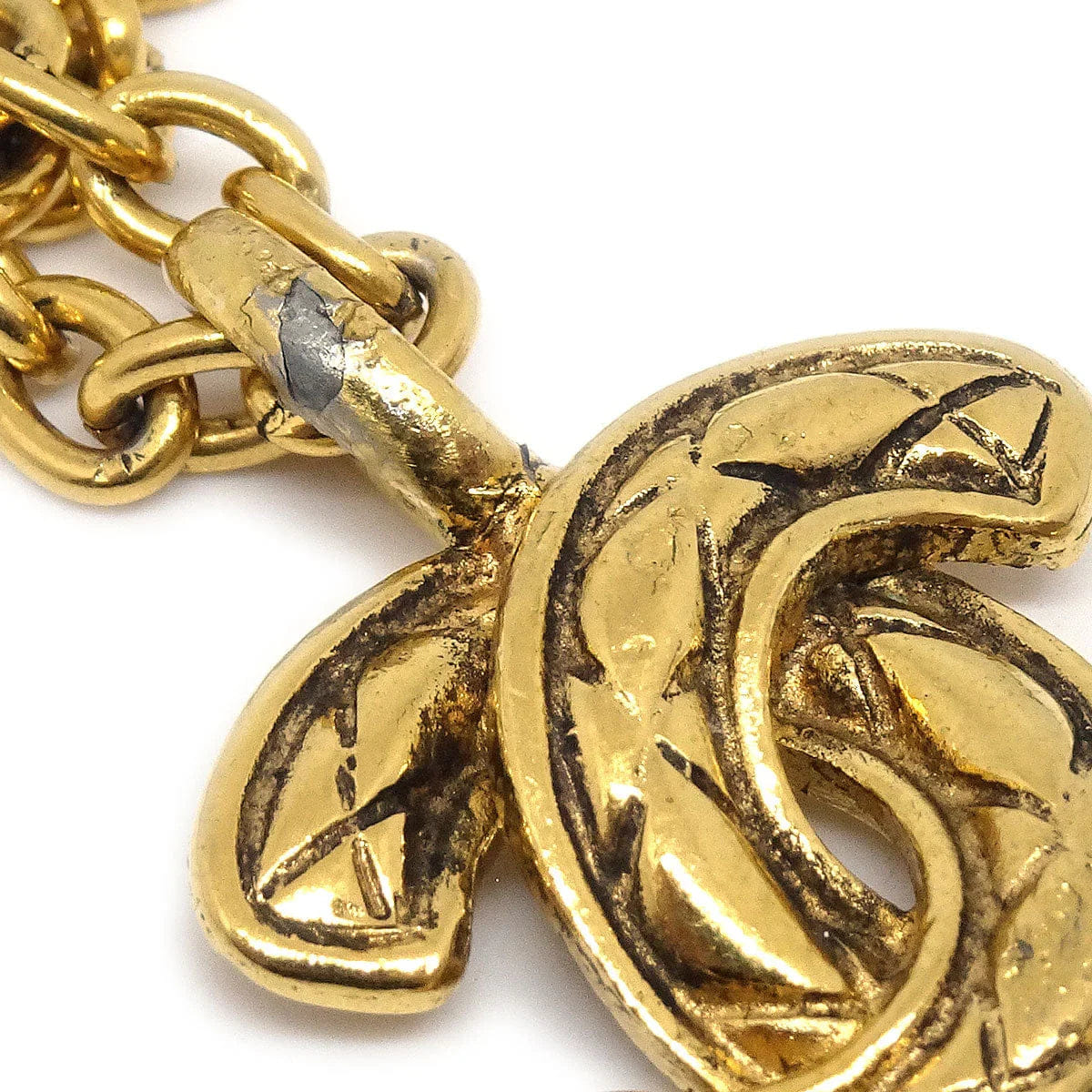 Chanel Quilted CC Chain Necklace 3858