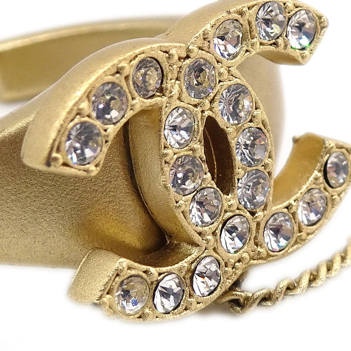 Chanel 2001 Crystal CC & Logo Bangle & Ring Set #6