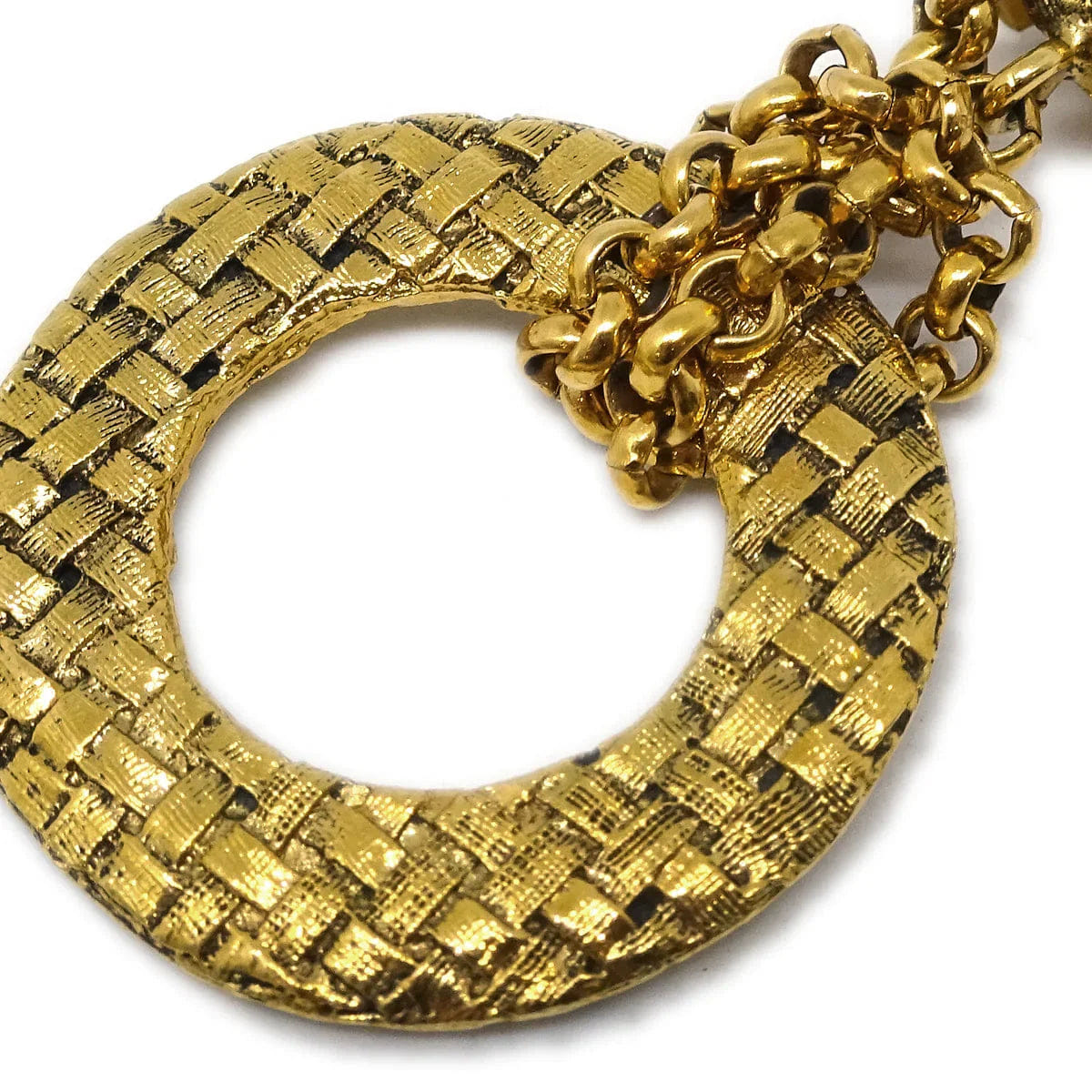 Chanel Hoop Dangle Earrings Clip - On Gold 29/2881