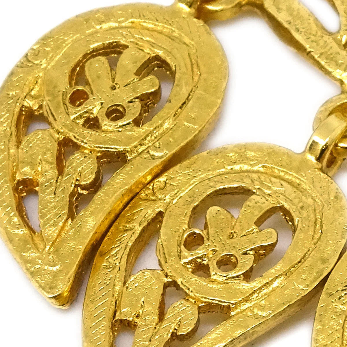 Chanel Fringe Dangle Earrings Clip - On Gold 95A