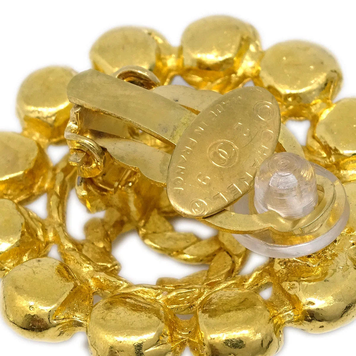 Chanel Gold Earrings Clip - On Rhinestone 29