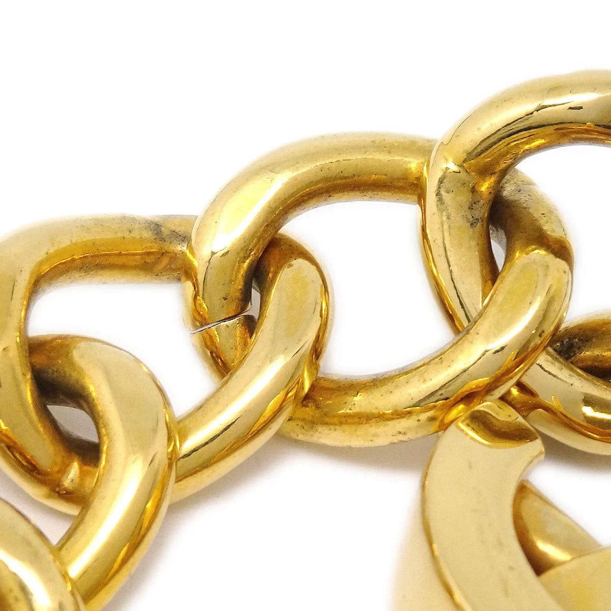 Chanel 1996 Turnlock Gold Chain Bracelet 96P