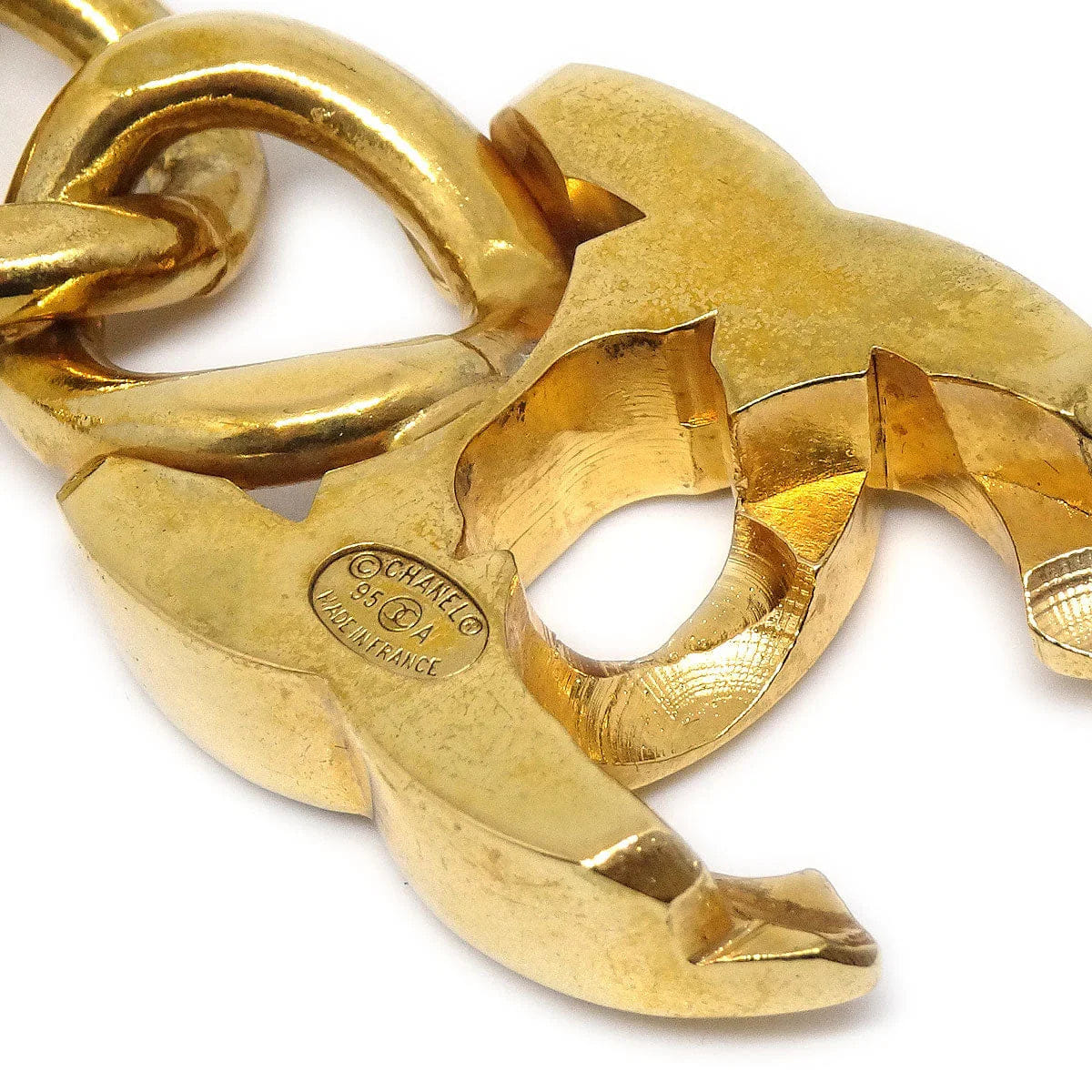 Chanel 1995 Turnlock Gold Chain Bracelet