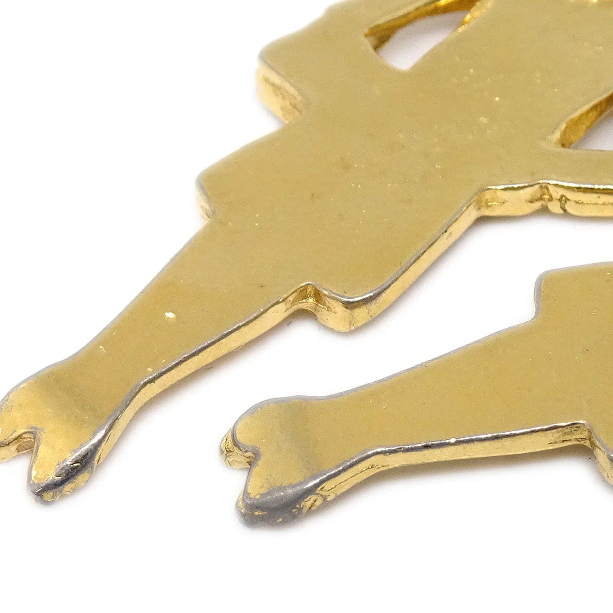 Chanel Mademoiselle Dangle Earrings Clip - On Gold