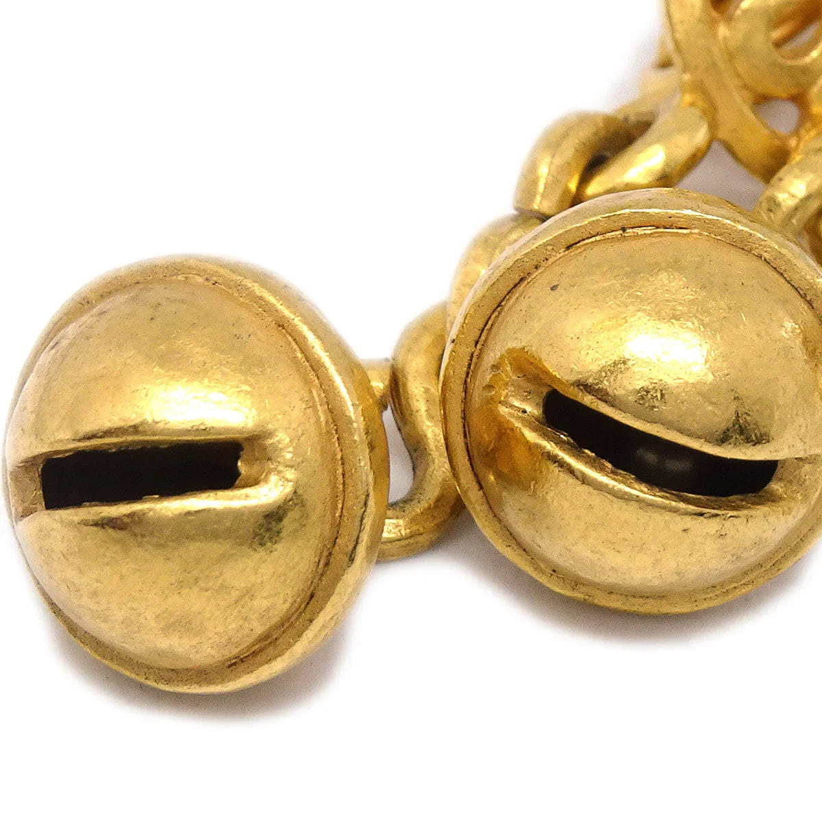 Chanel Bell Dangle Earrings Clip - On Gold 95P