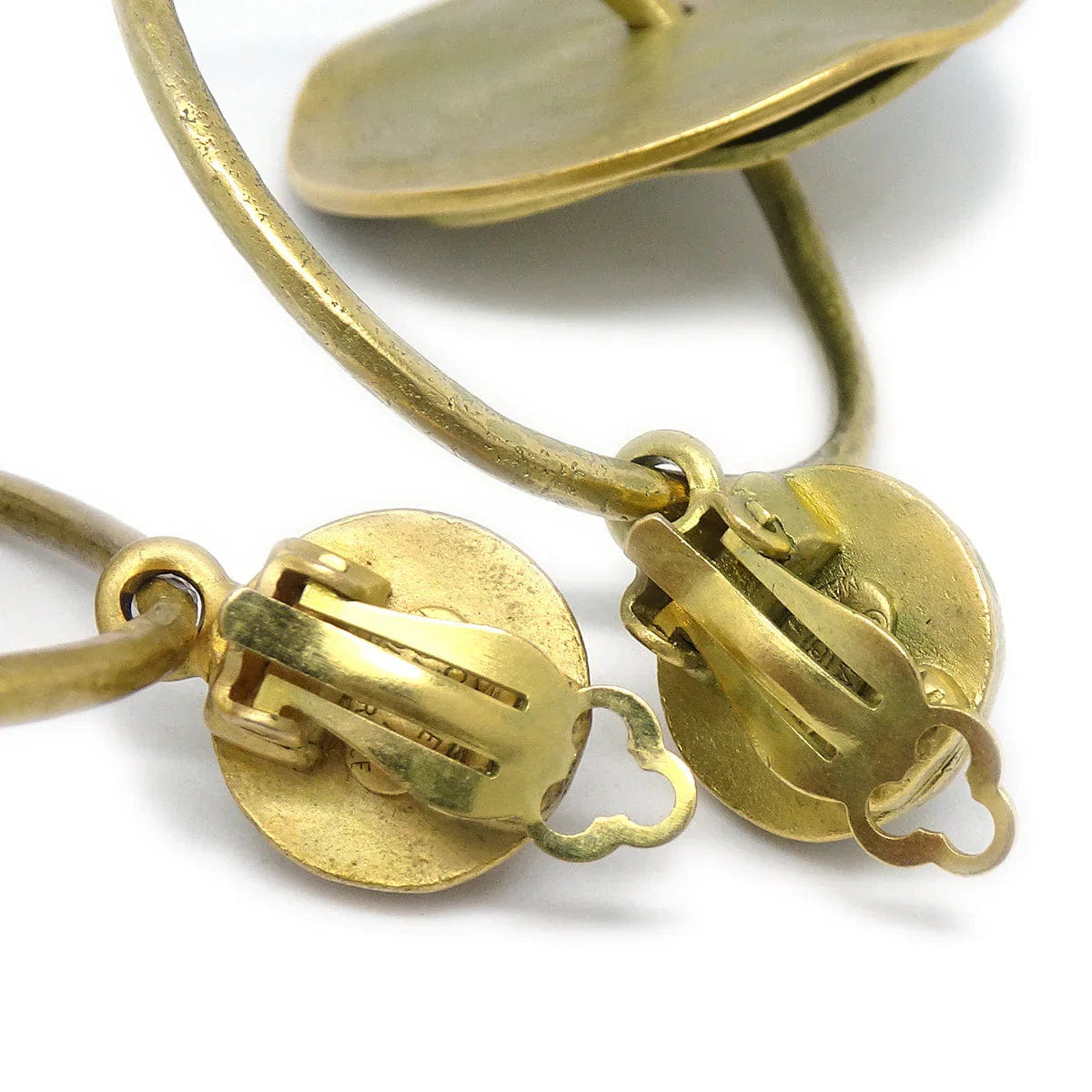 Chanel 1994 Hoop Earrings Clip - On Gold 94A