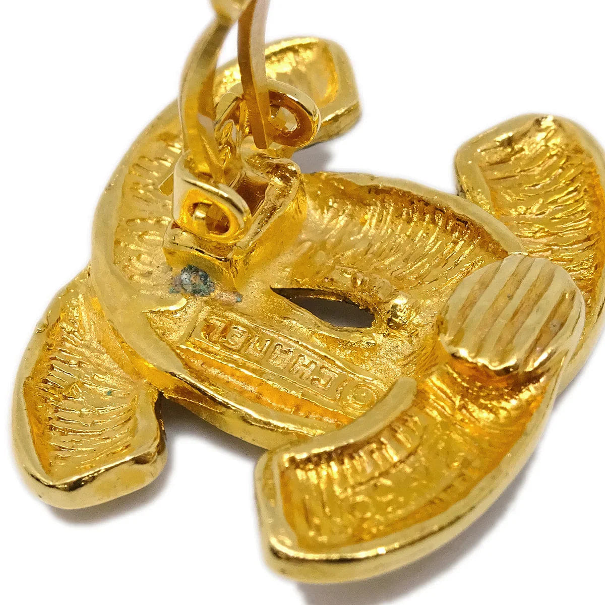 Chanel CC Earrings Clip - On Gold 2433