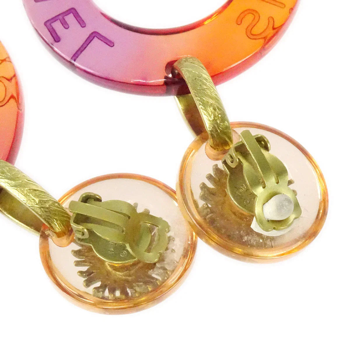 Chanel * 1995 Cruise Logo Hoop Earrings