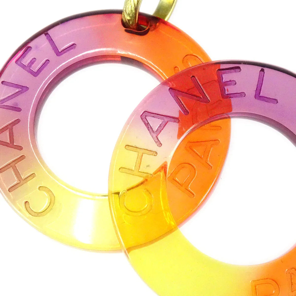 Chanel * 1995 Cruise Logo Hoop Earrings