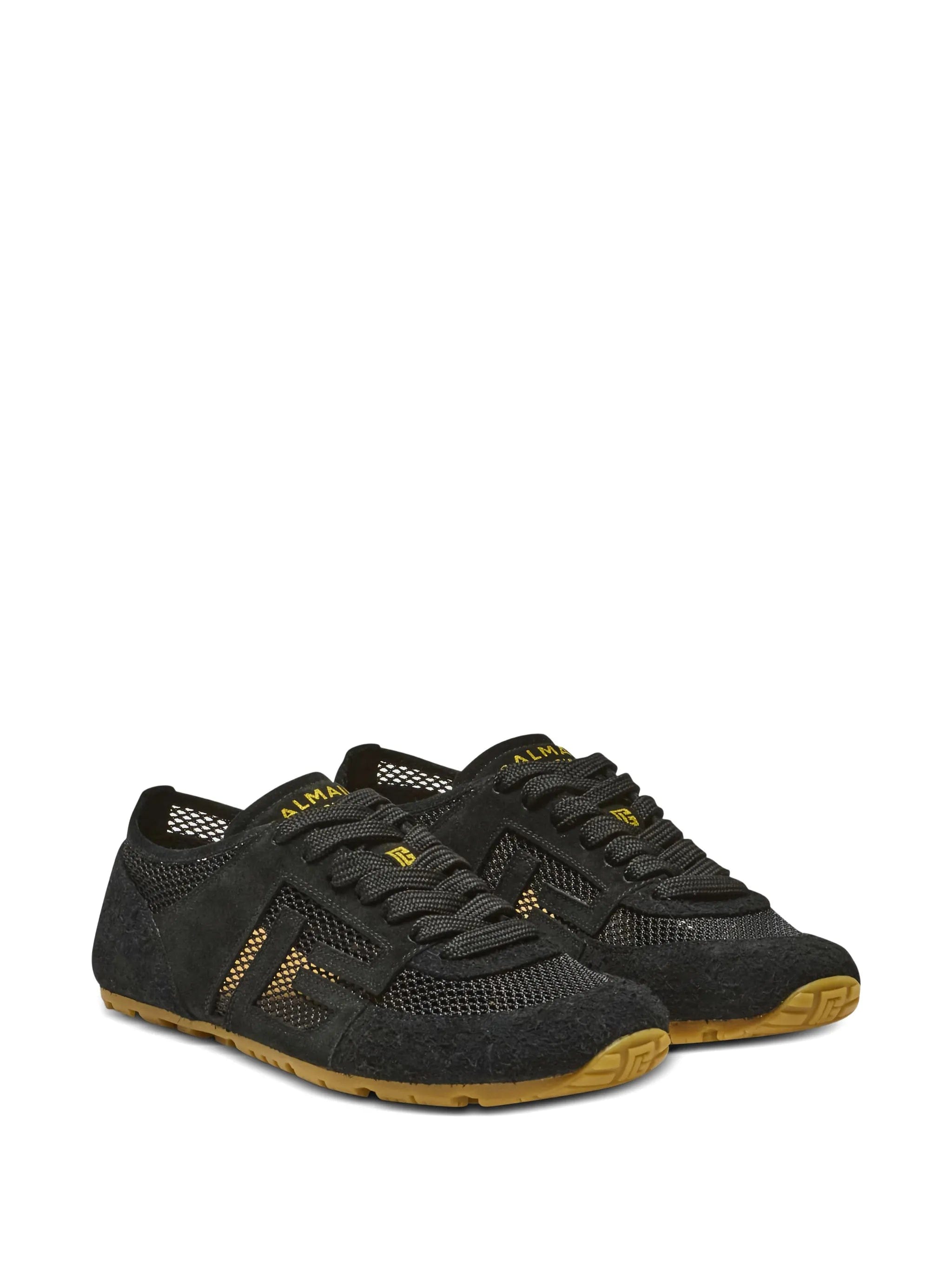 Balmain Racer 45 trainers in calfskin, suede and nylon