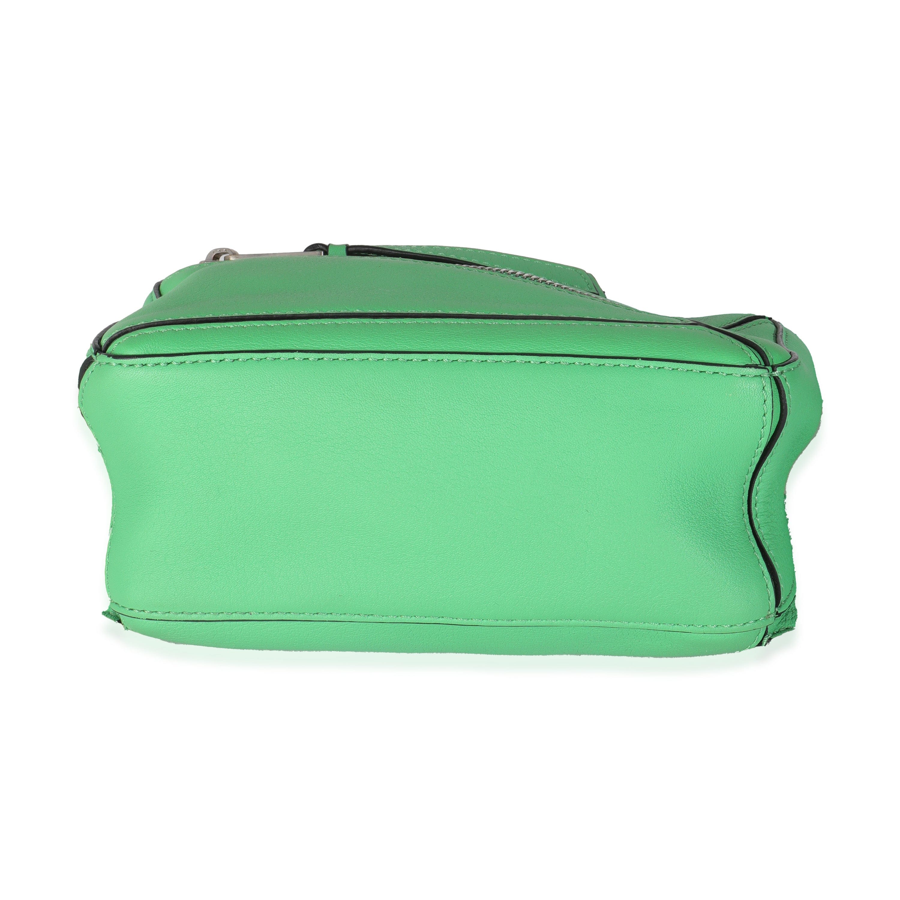 Loewe Green Leather Mini Puzzle Belt Bag