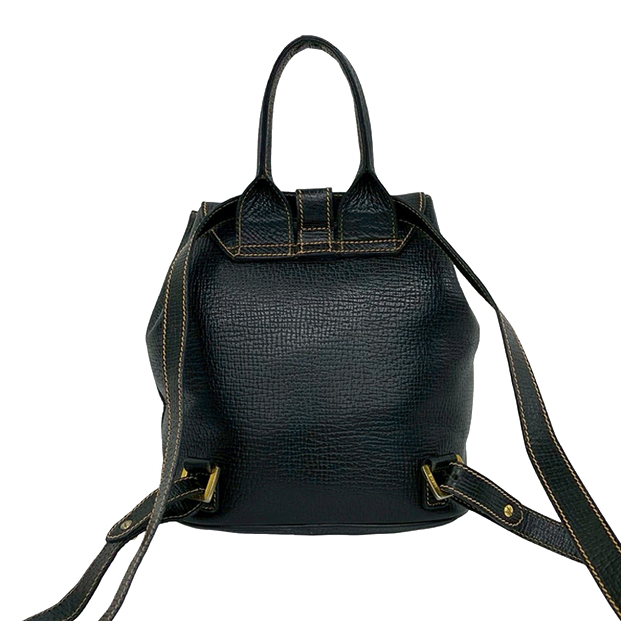 Loewe Textured Leather Toggle Flap Backpack
