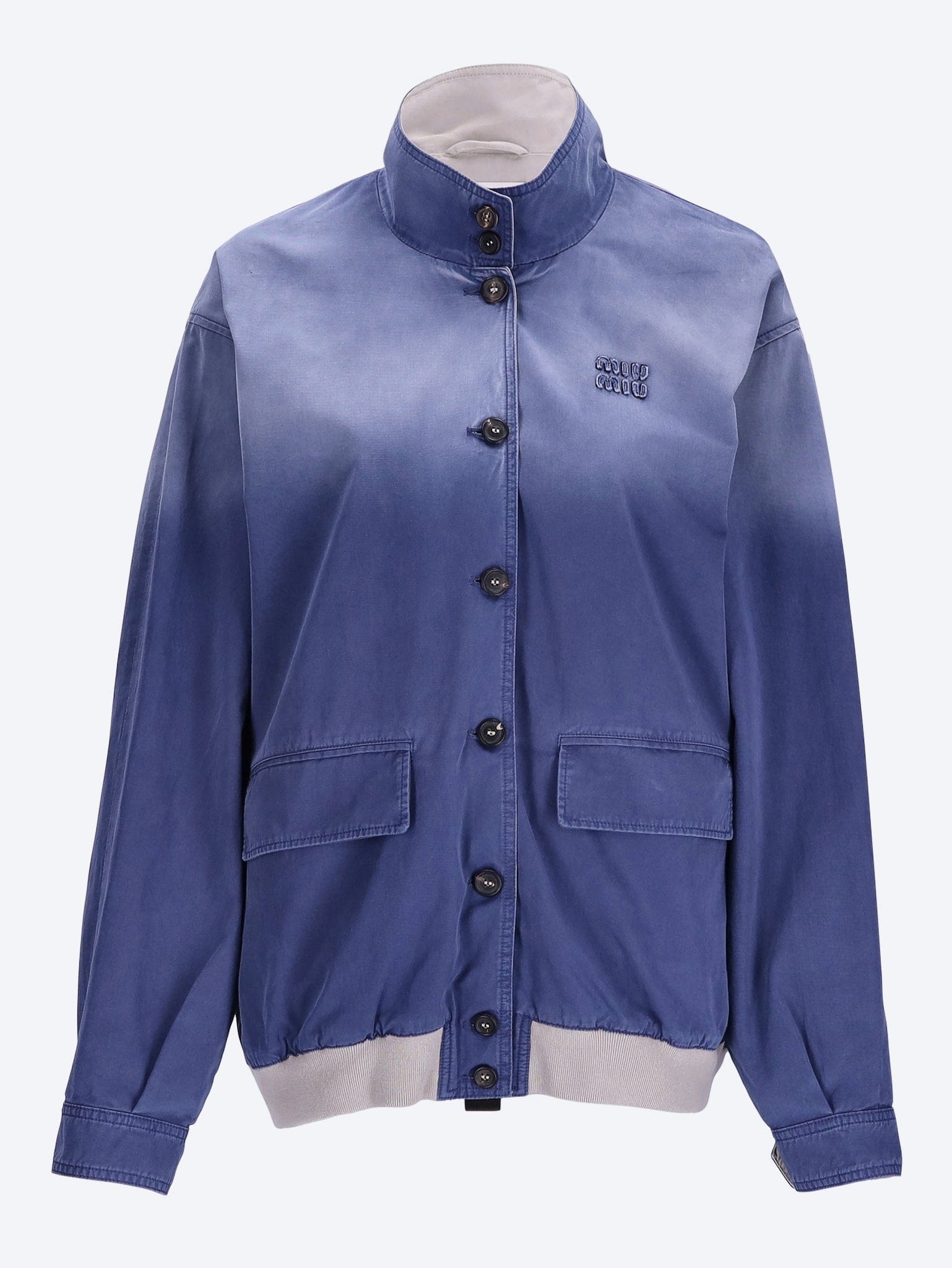 MIU MIU Old washed twill blouson jacket