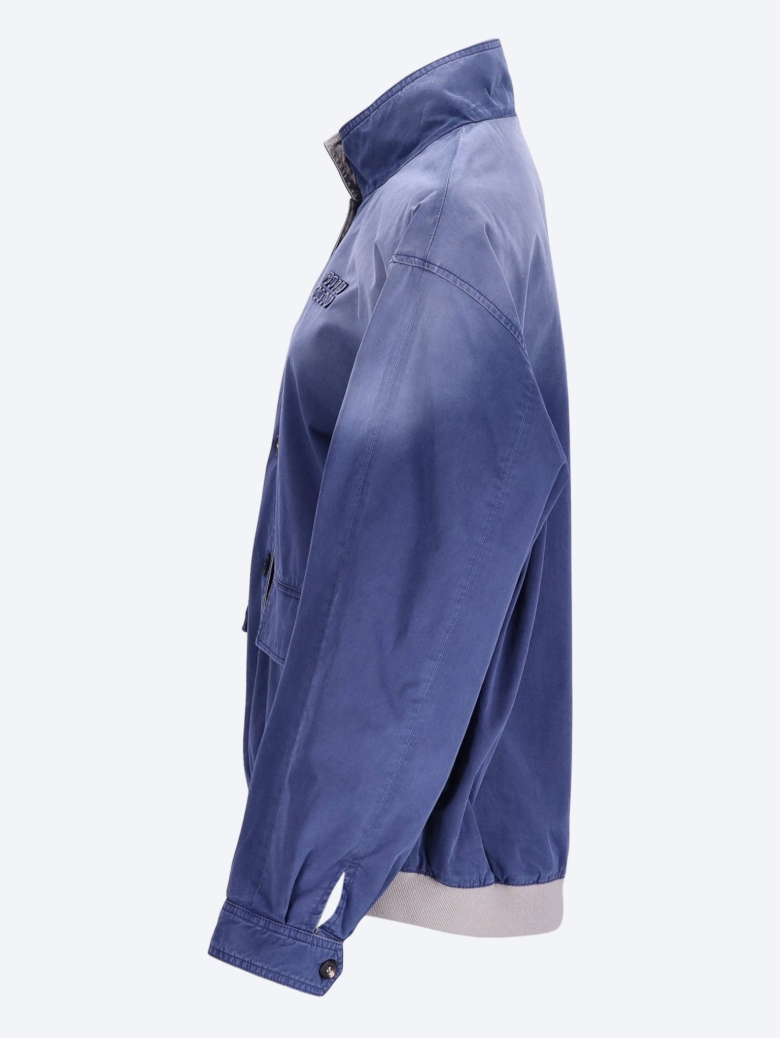 MIU MIU Old washed twill blouson jacket