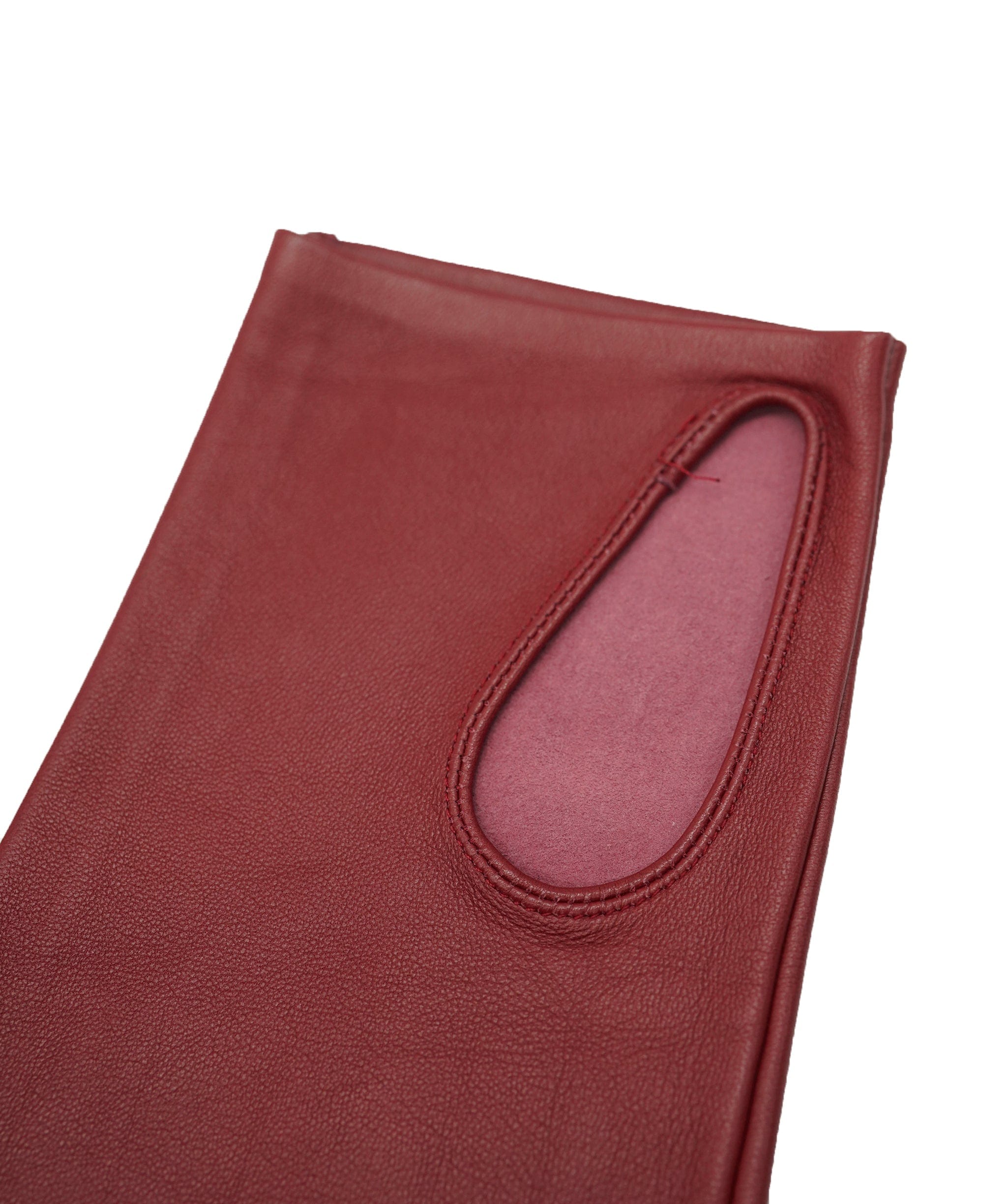 Chanel leather red mittens DXBS3779
