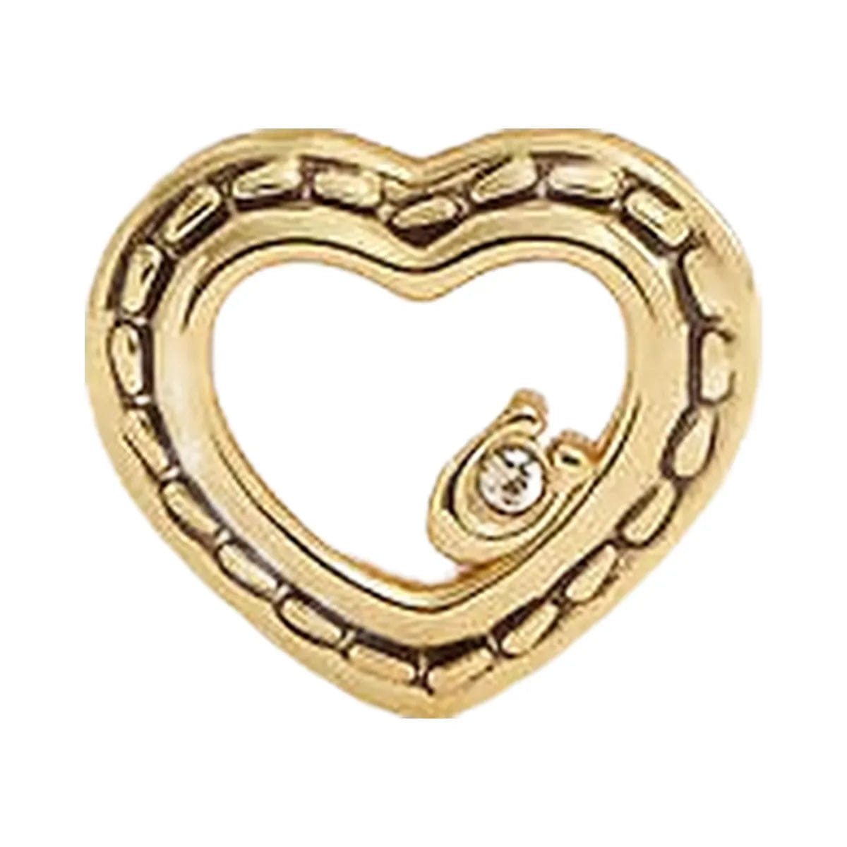 Coach Stitched Hearts Stud Earrings Gold