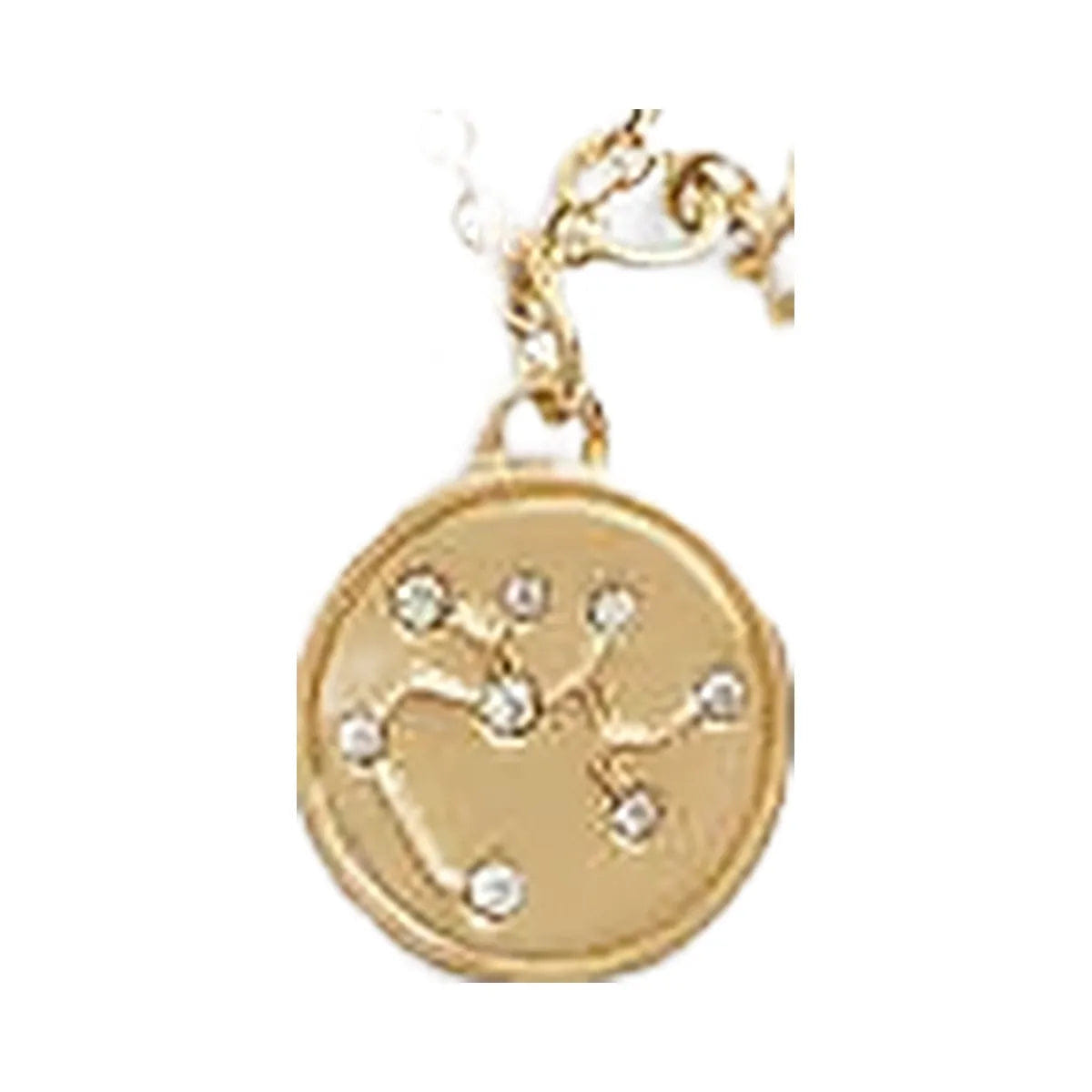Coach Sagittarius Coin Pendant Necklace Gold