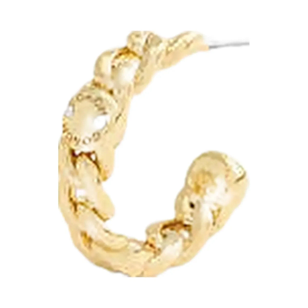 Coach Rivet Chain Hoop Earrings Gold