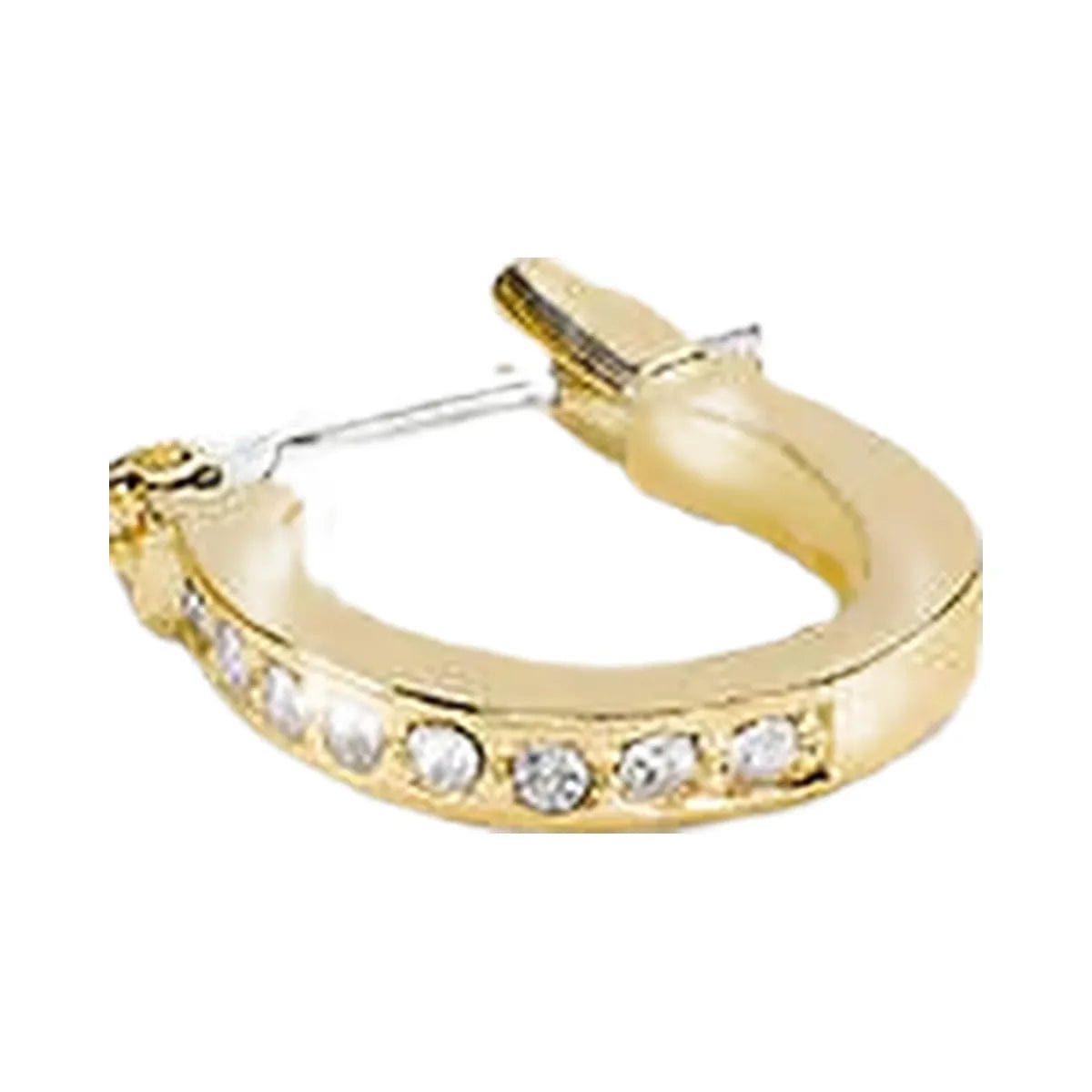 Coach Pave Signature Huggie Earrings Gold