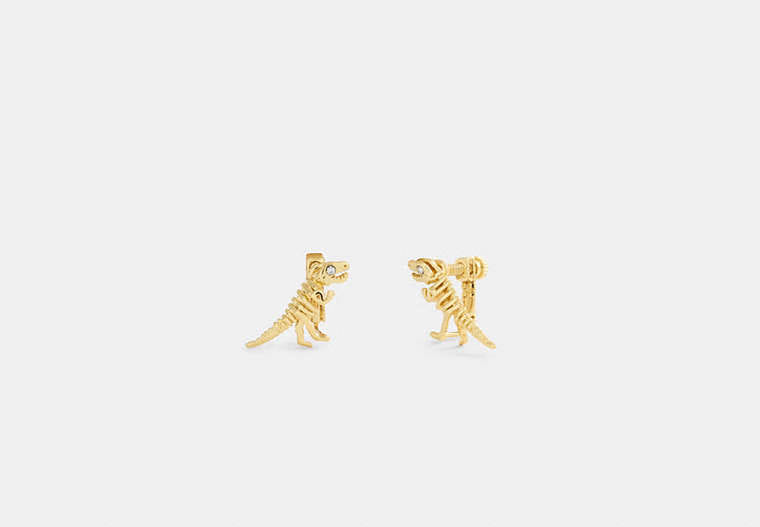 Coach Skeletal Rexy Clip - On Stud Earrings