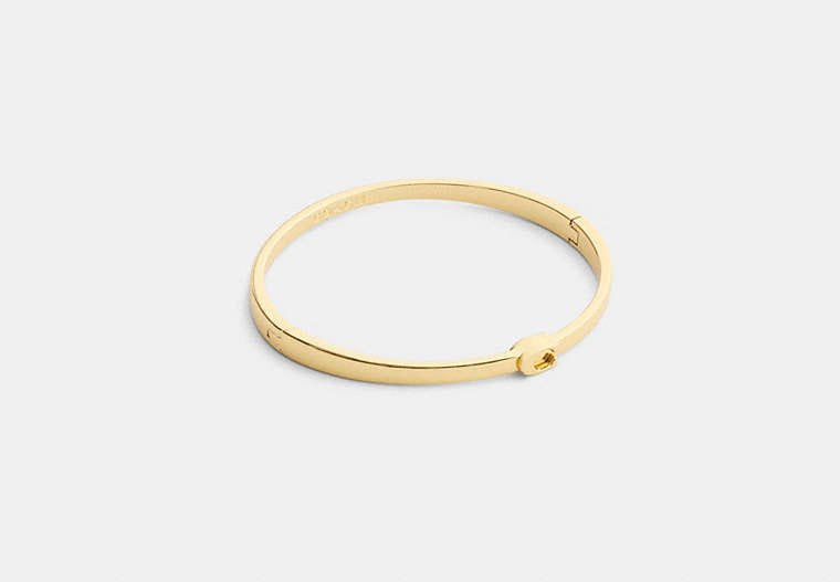 Coach Thin Signature Hinged Bangle