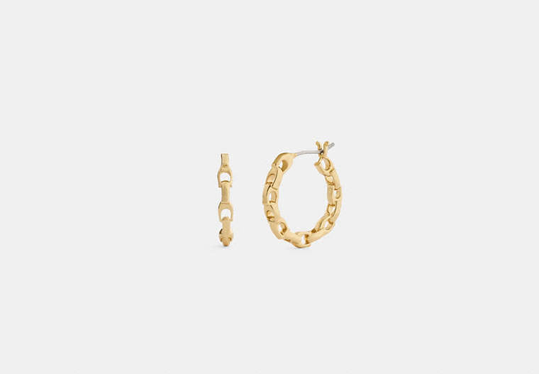 Coach Linked C Small Hoop Earrings