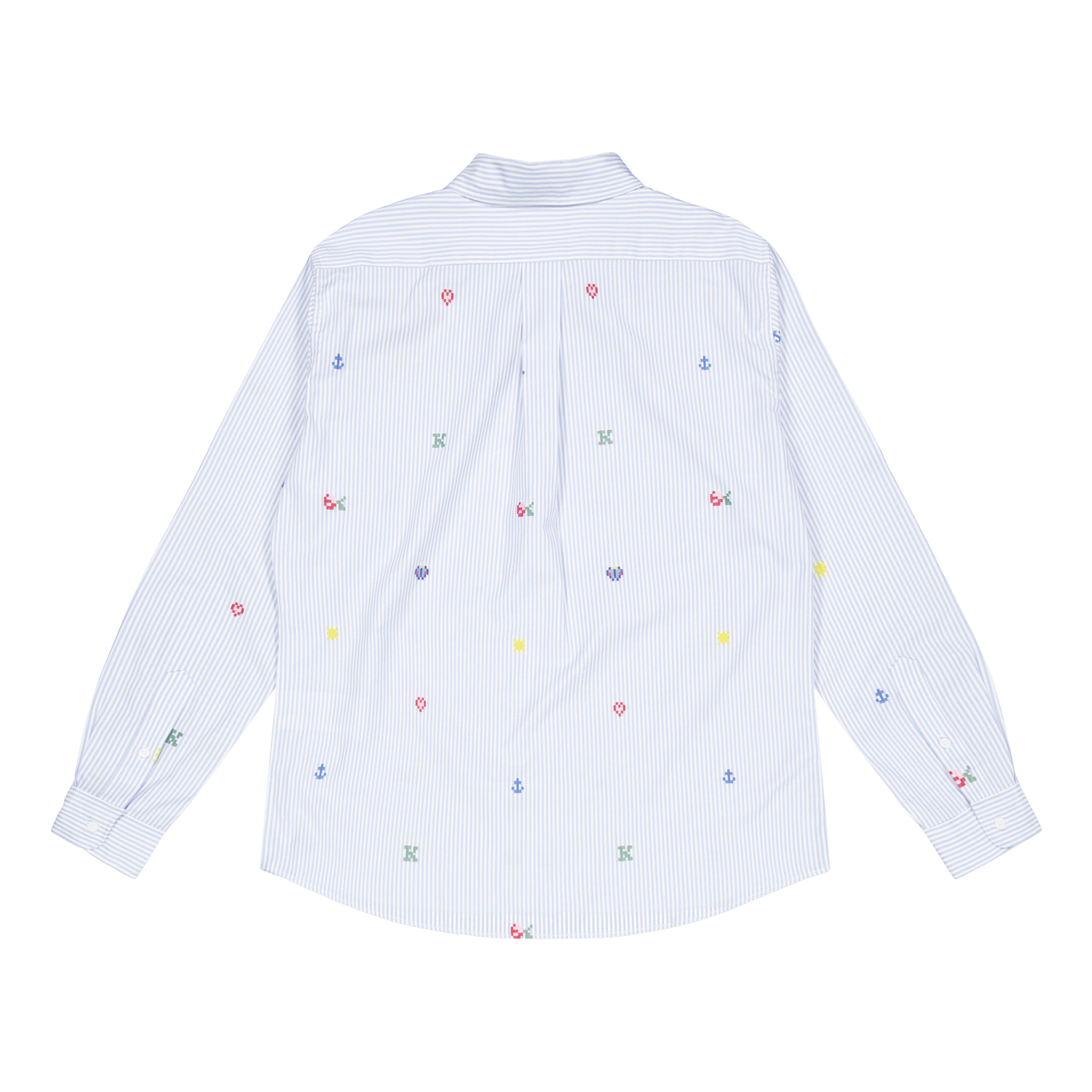 Kenzo Shirt Ls Kenzo Pixel Light Blue