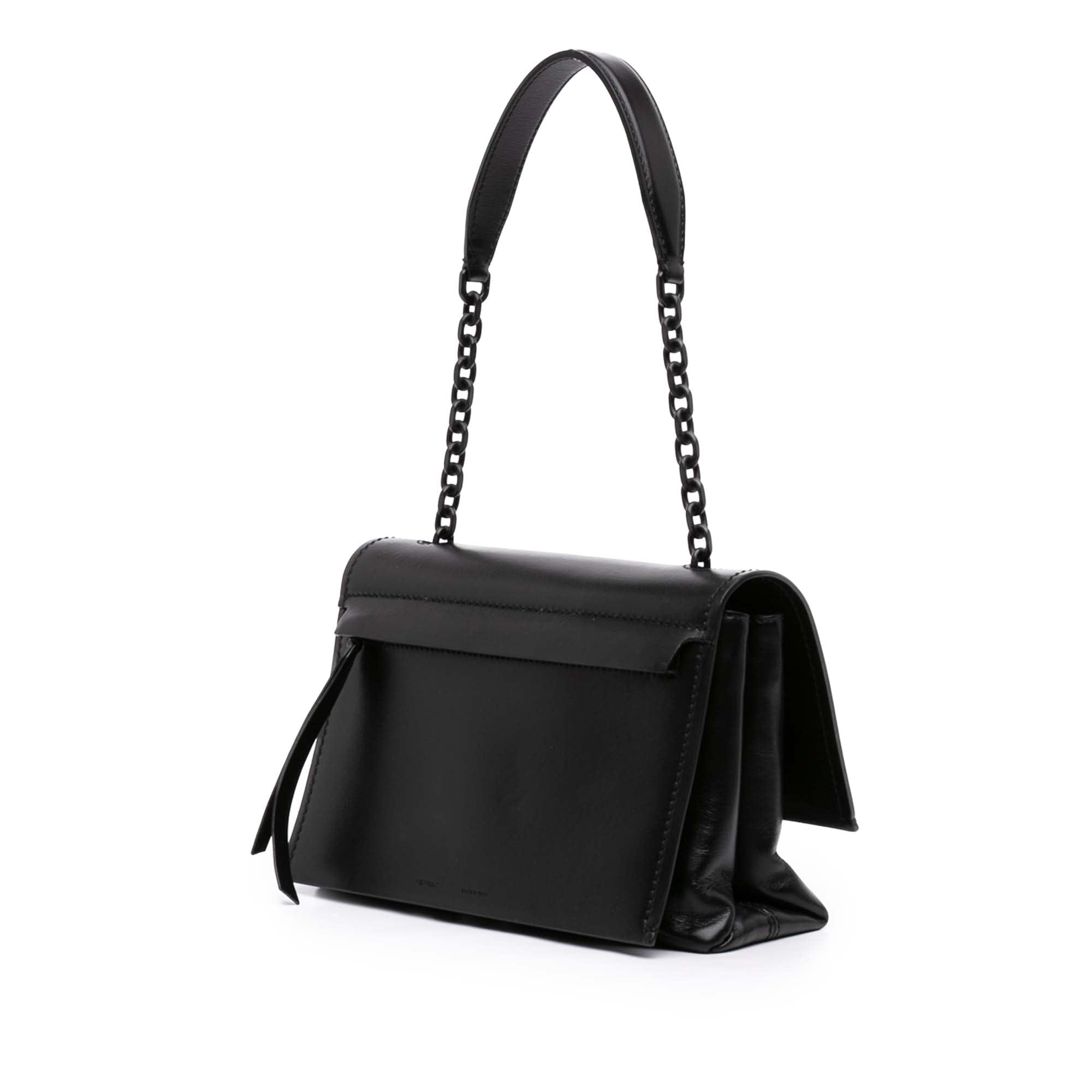 Off-White Embossed Leather Diag Binder Clip Flap