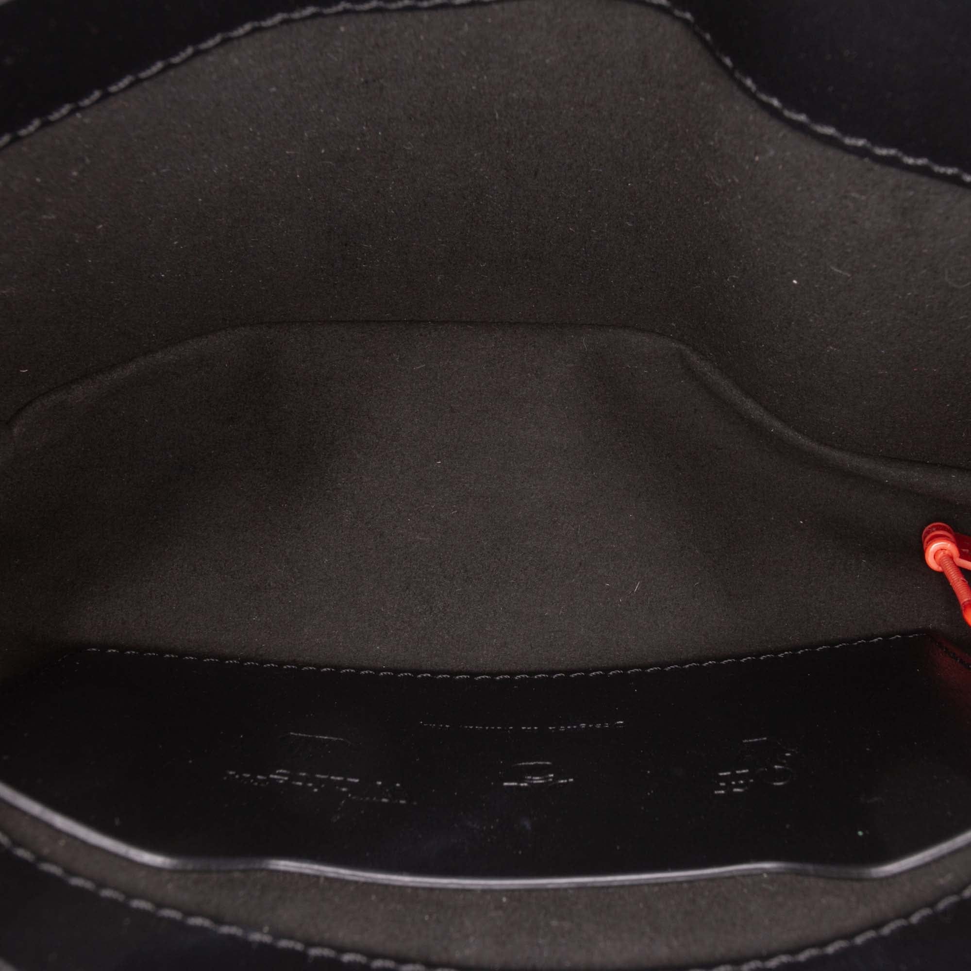 Off-White Embossed Leather Diag Binder Clip Flap