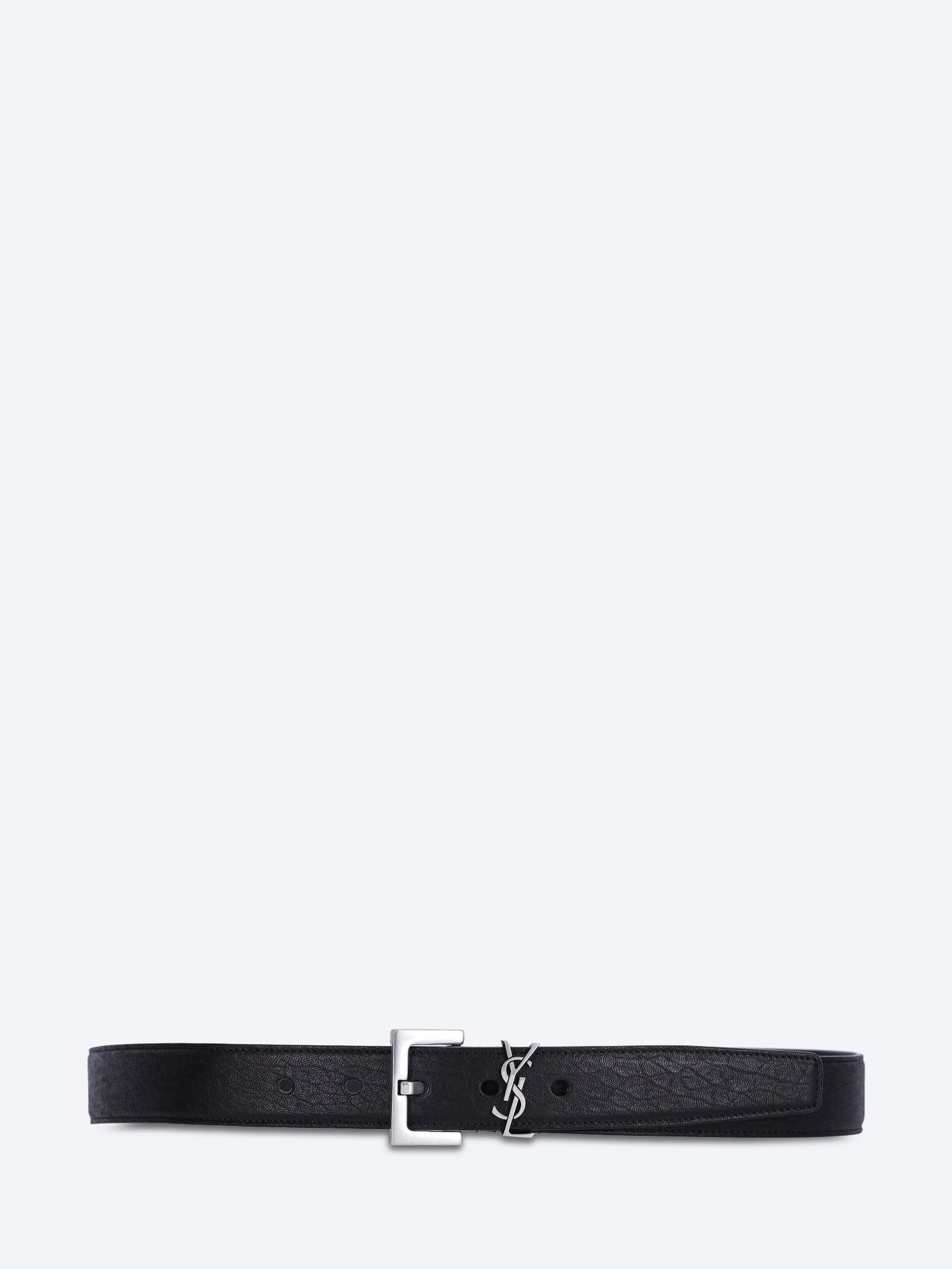 Saint Laurent Cassandre lambskin belt