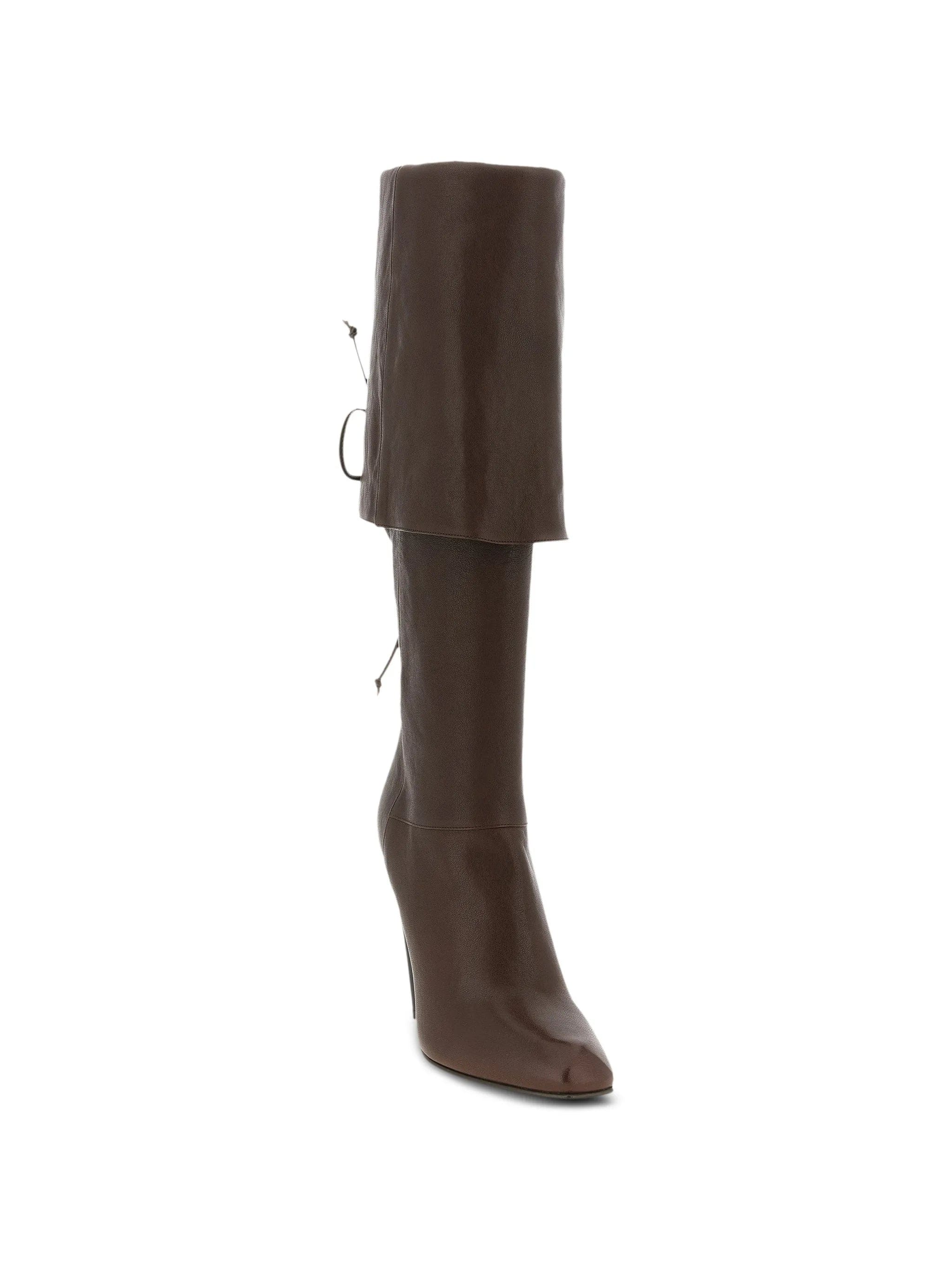 Alexander McQueen horn - heel knee - high boots