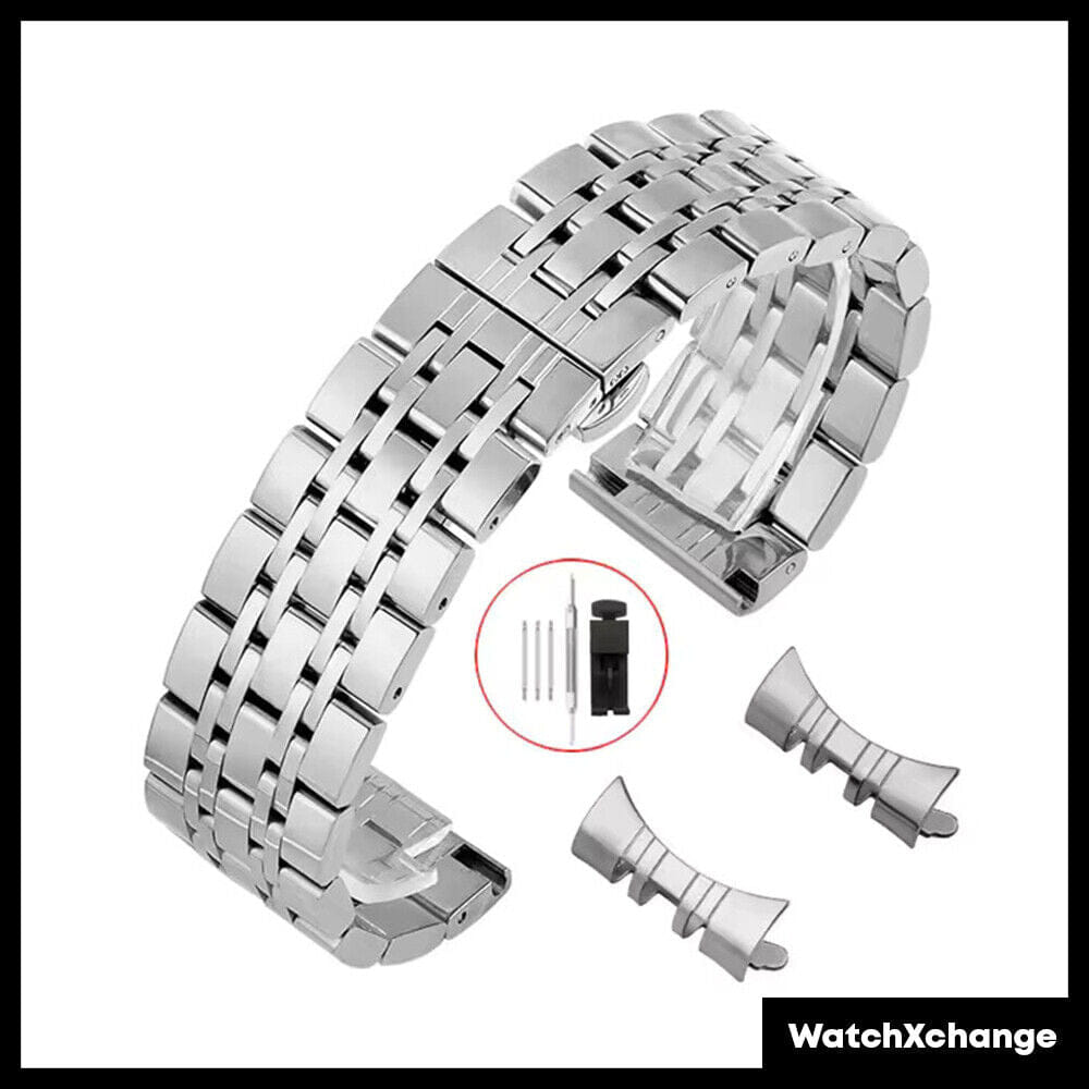 Tissot 19/20 mm Stainless Steel Watch Band Strap For Tissot 1853 T41 Bracelet Silver