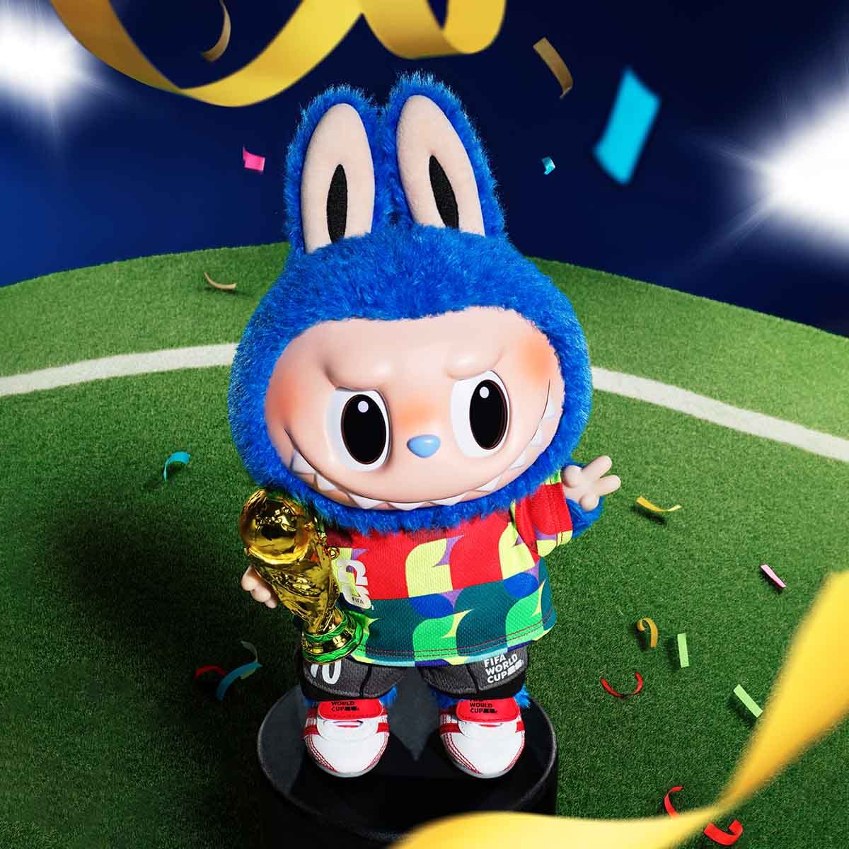 Pop Mart The Monsters Labubu x Fifa Series Labubu Catch The Vinyl Plush Doll
