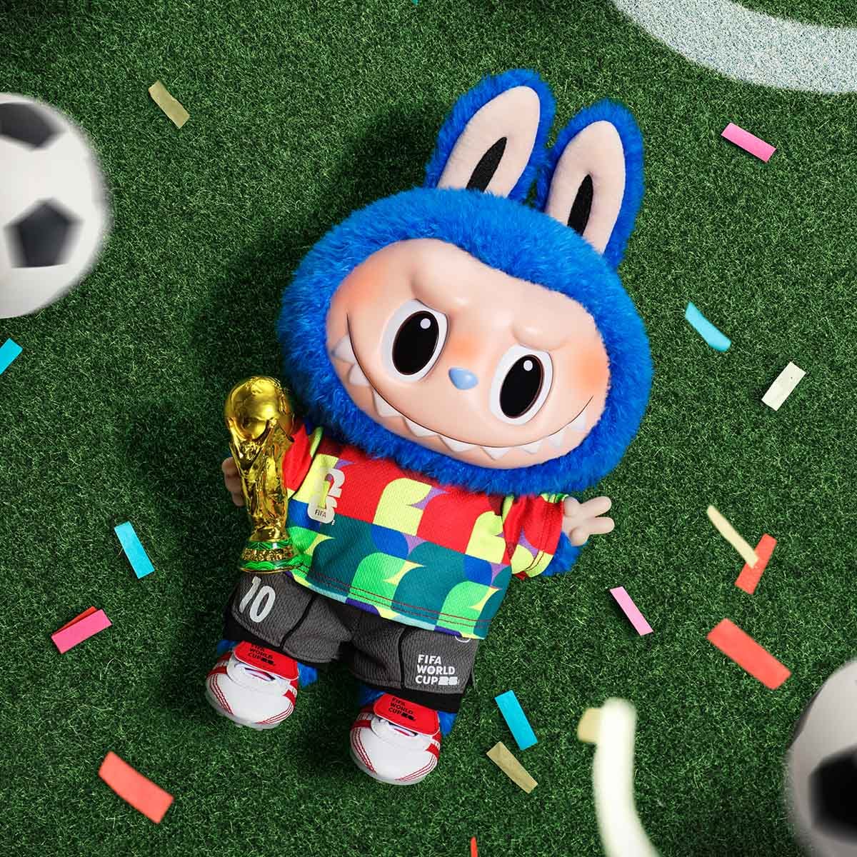 Pop Mart The Monsters Labubu x Fifa Series Labubu Catch The Vinyl Plush Doll